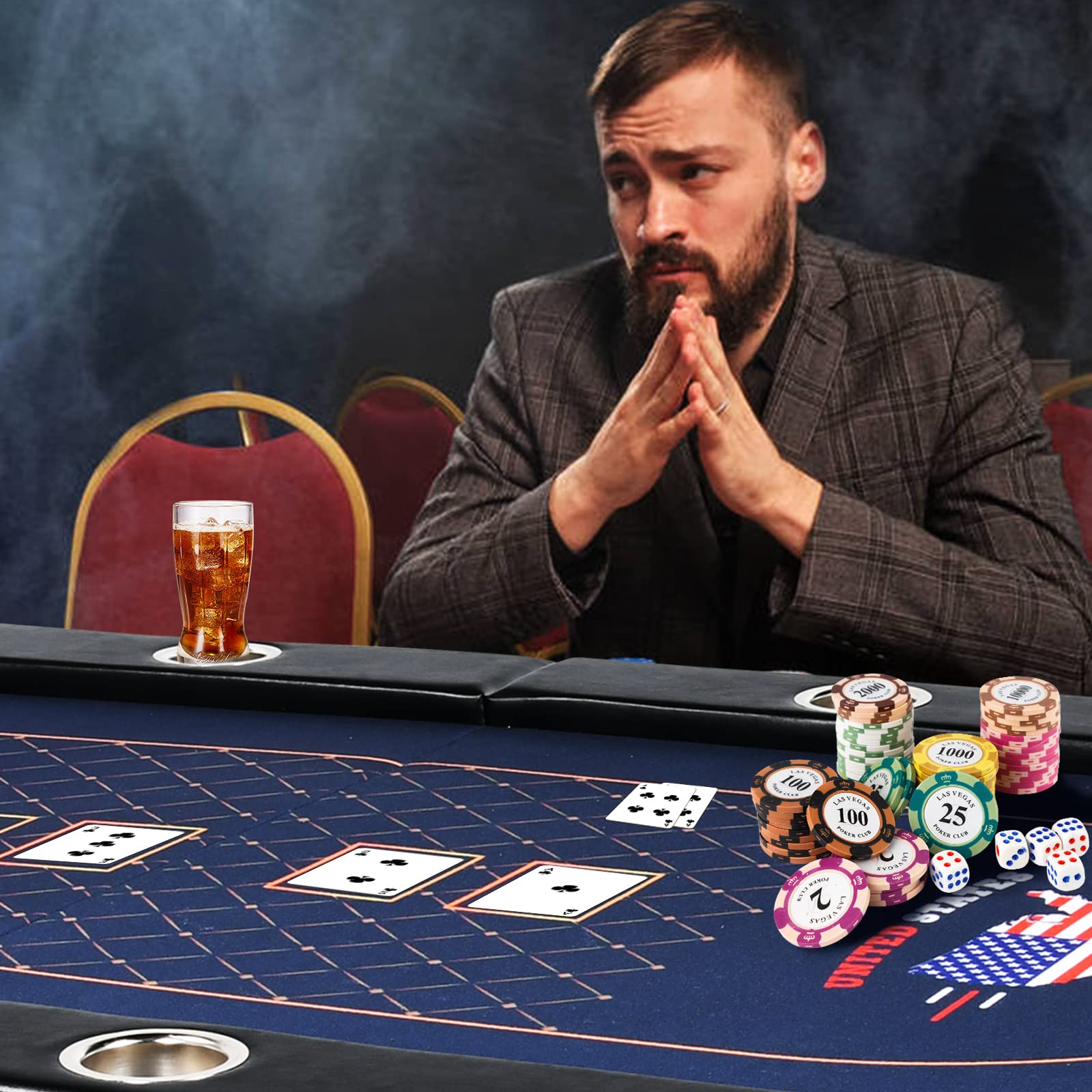 8 Player Foldable Poker Table - 71