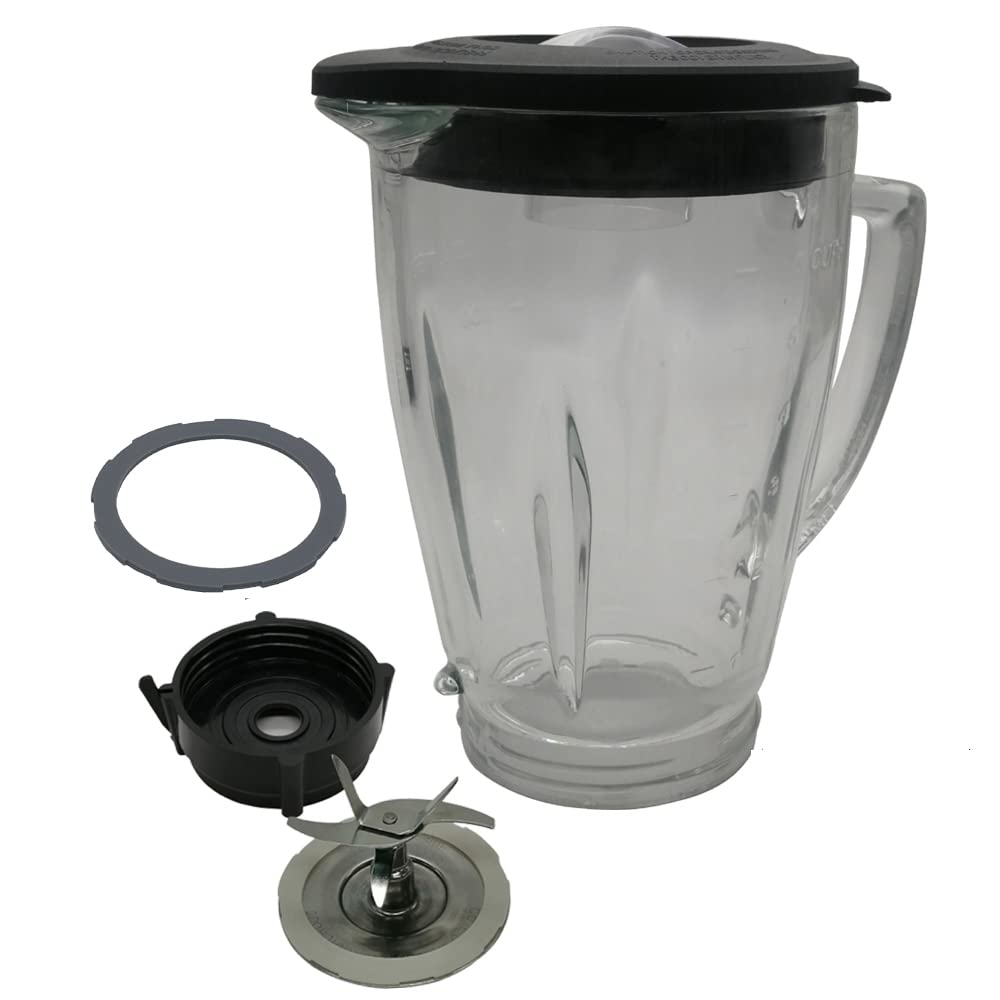 Oster Pro 1200 Blender Replacement Glass Jar with Lid, Extractor Blade, Gasket & Base - Compatible with BLSTMB Series (BLSTMB-CBG, BLSTMB-CBF, BLSTMB-BBG) - Perfect for Smoothies, Shakes & Food Processing