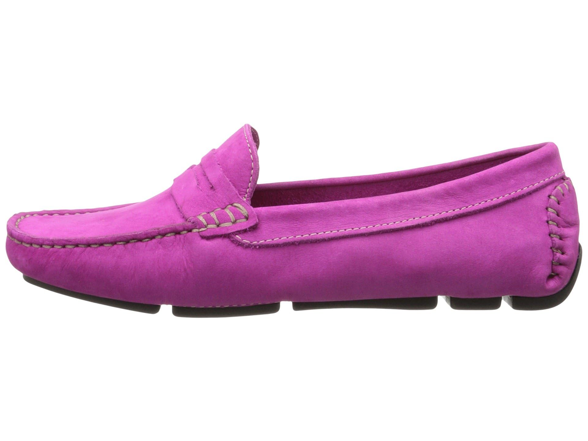 Massimo Matteo Women's Penny Keeper Loafers - Genuine Nubuck Leather Upper with Cushioned Leather Footbed - Comfortable Slip-On Shoes for Work, Office & Casual Wear