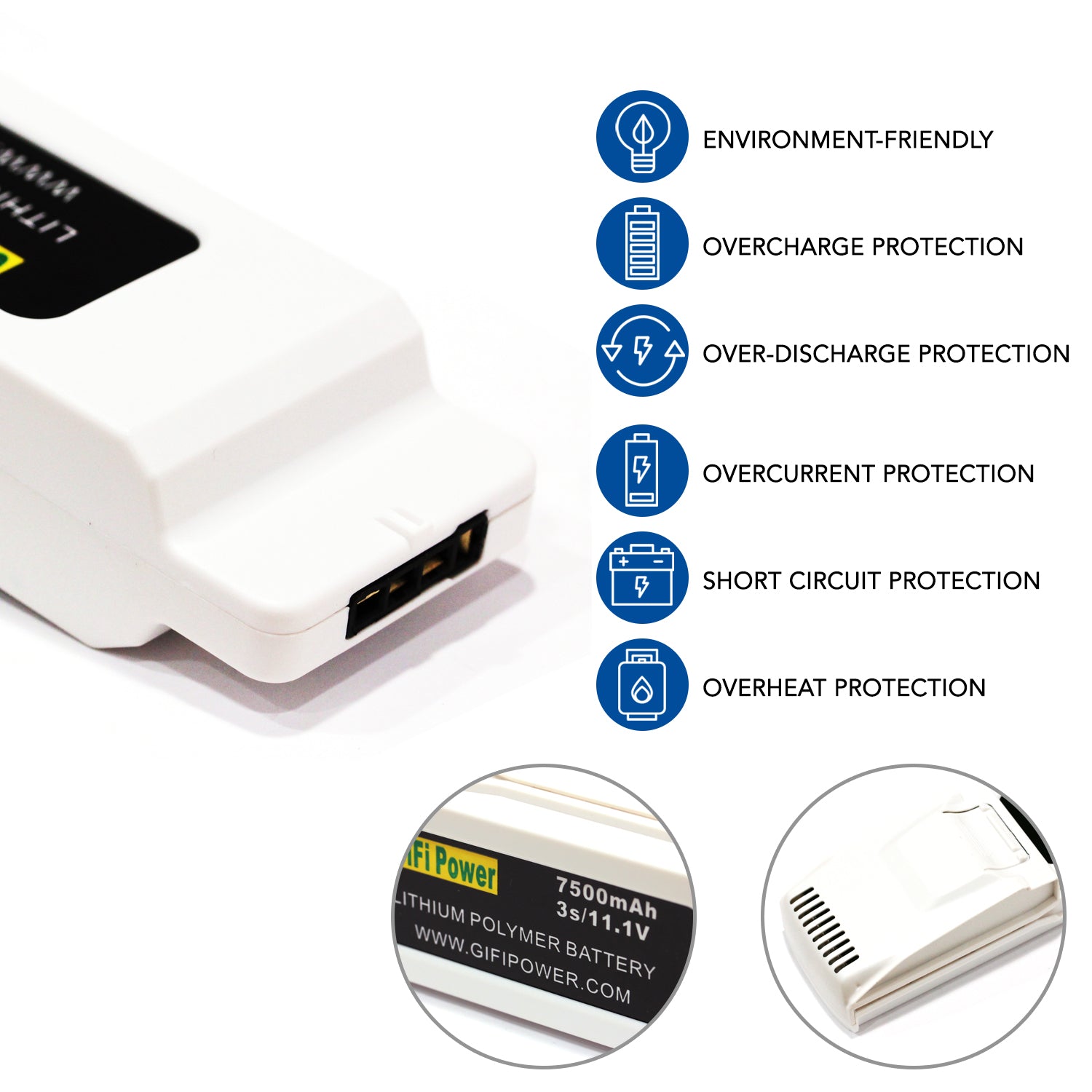 MaximalPower 7500mAh 11.1V 3S LiPo Replacement Battery for Blade Chroma Drone - Long Flight Time, High Performance RC Drone Battery for Aerial Photography & FPV Racing
