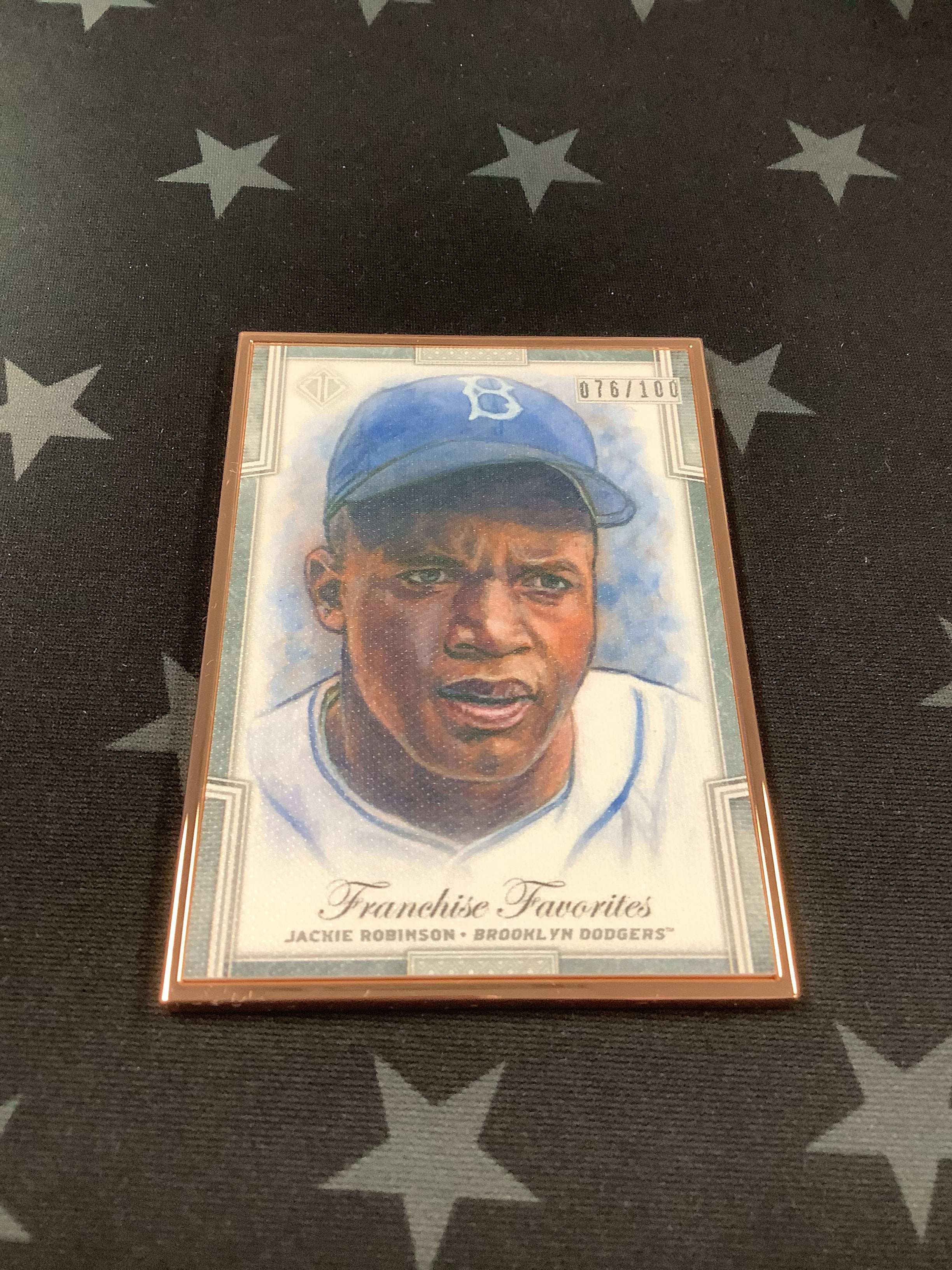 2019 Topps Transcendent Collection Jackie Robinson Franchise Favorites Baseball Card #FFR JR /100 - Rare Limited Edition for Collectors & Sports Fans