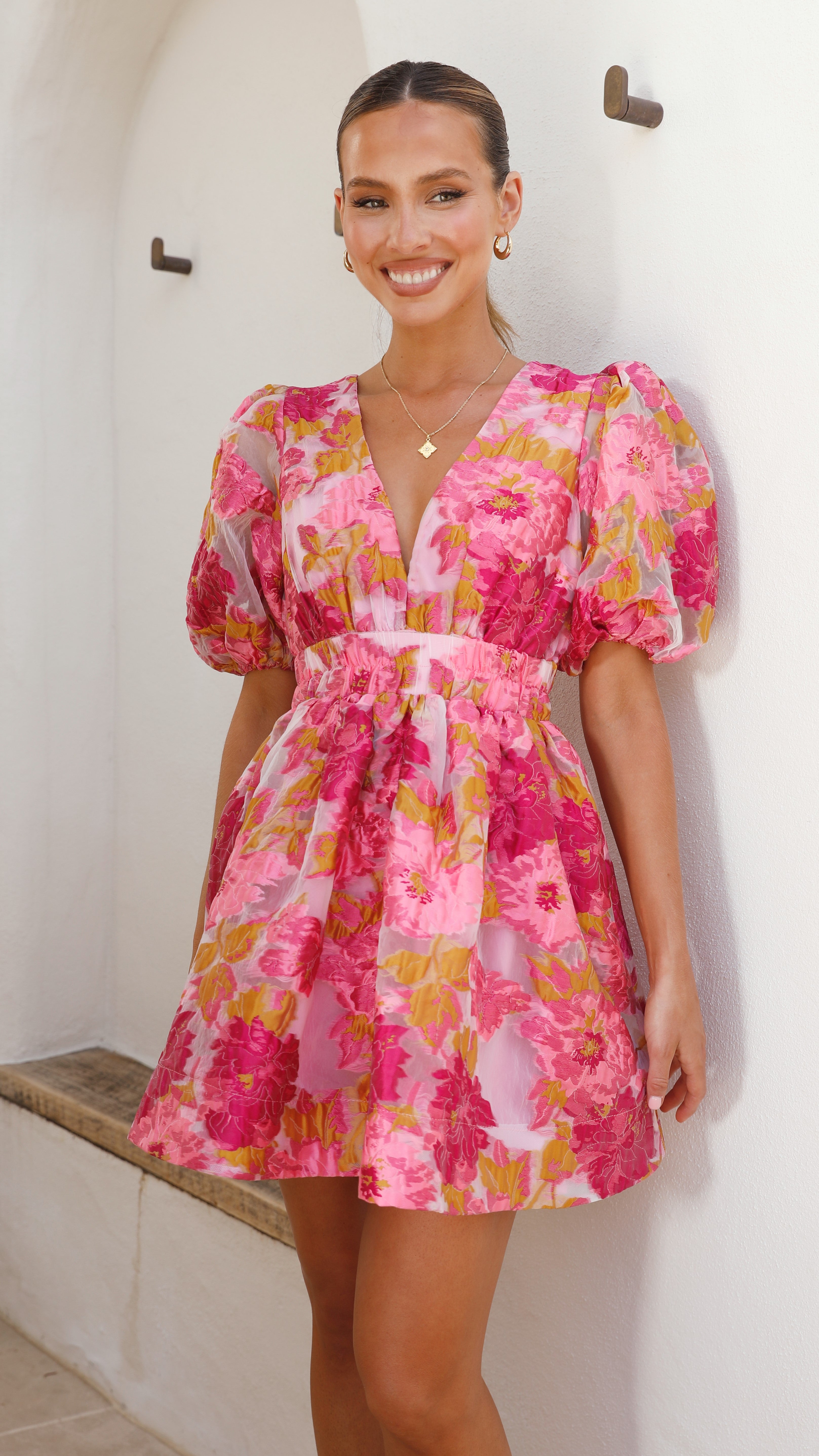 Abel Mini Dress in Pink - Elegant & Flirty Short Dress for Women | Perfect for Parties, Dates & Night Out