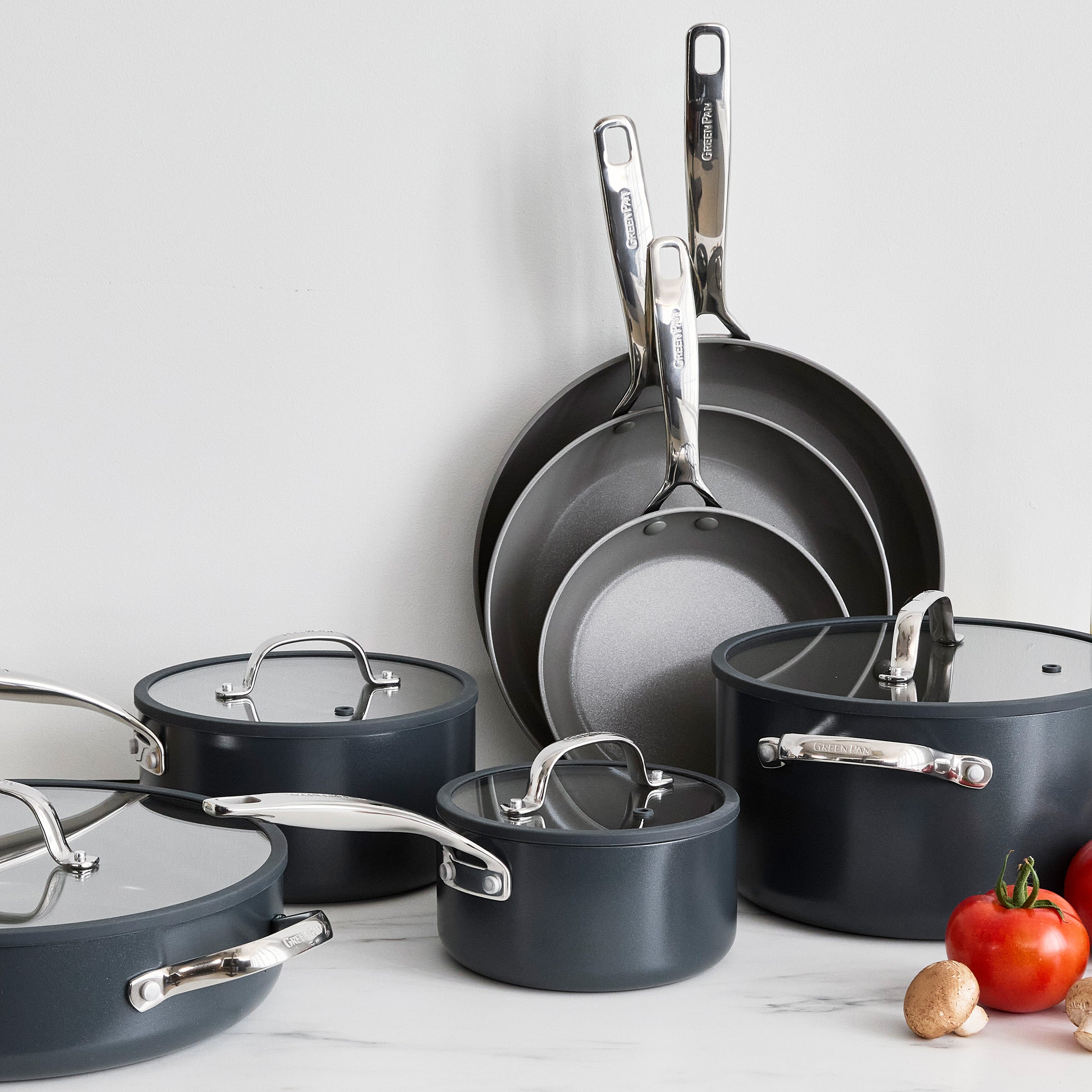 Eras Ceramic Nonstick 11-Piece Cookware Set - Non-Toxic PFOA-Free Pots and Pans Set with Stay-Cool Handles | Perfect for Healthy Cooking, Frying, Boiling & Baking in Modern Kitchens