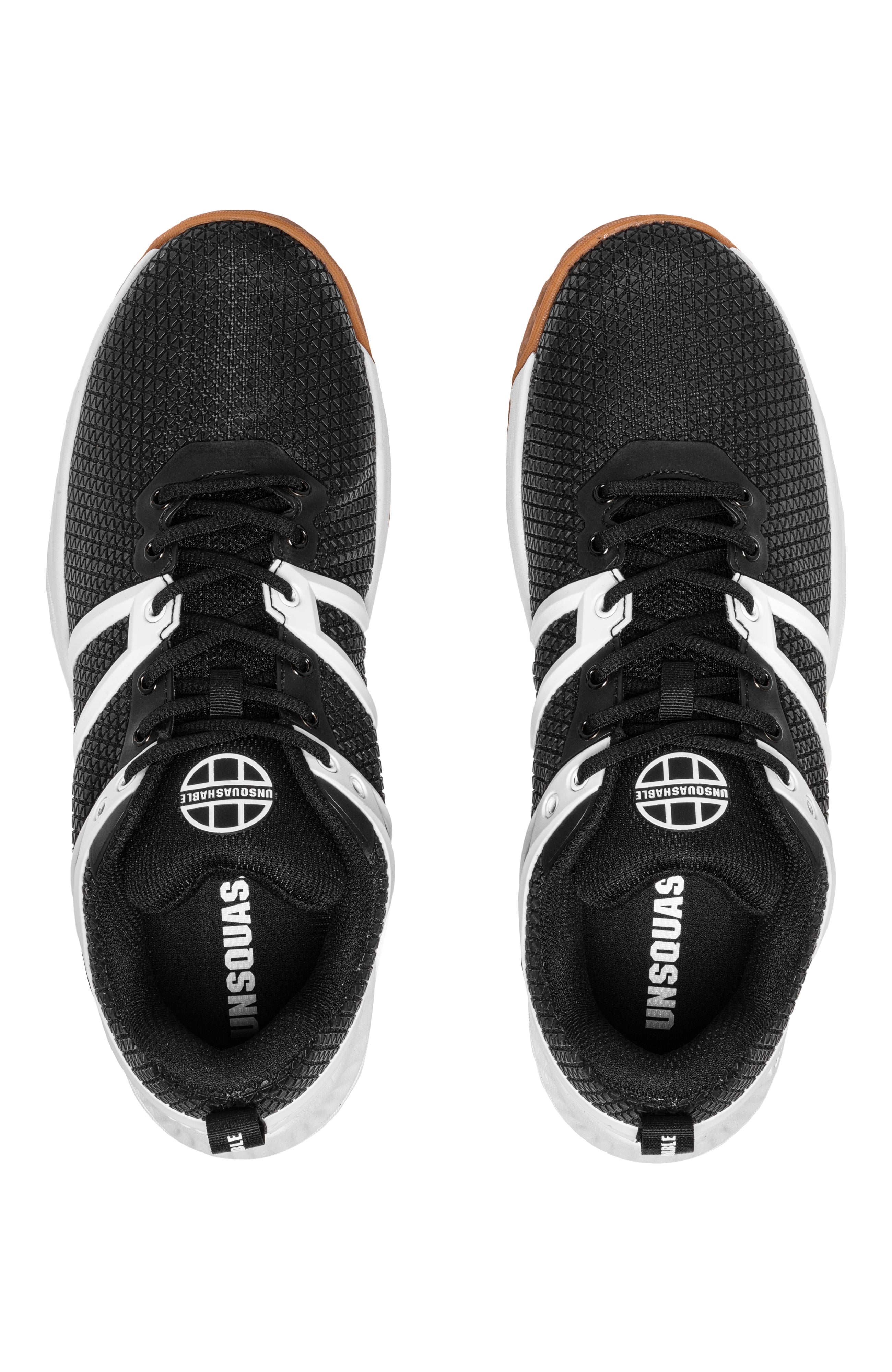 UNSQUASHABLE TOUR TEC PRO Squash Shoes for Men & Women - Lightweight Performance Court Shoes with Superior Grip & Cushioning - Black/White - Perfect for Competitive Squash Matches & Training Sessions