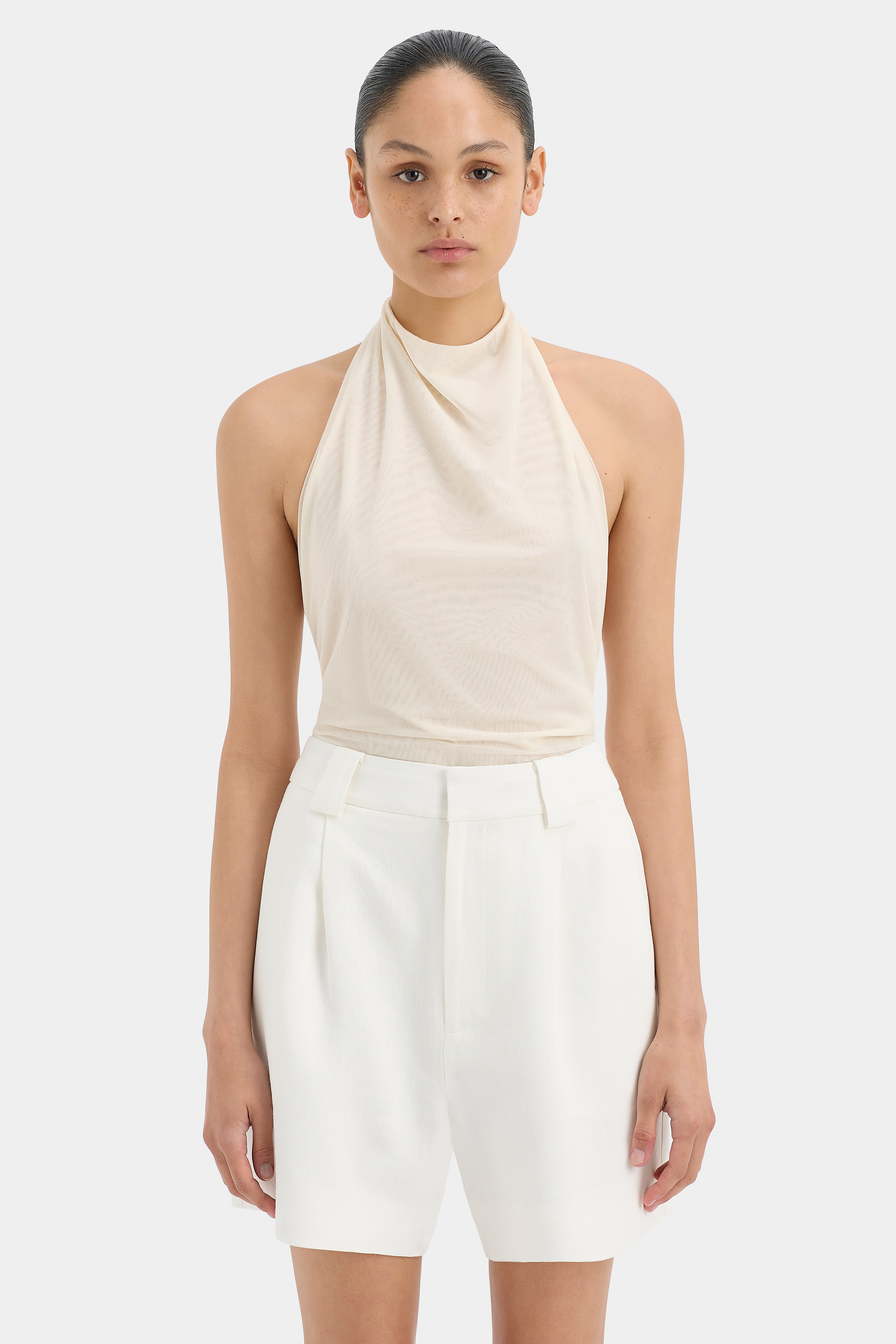 Jacques Mesh Halter Top for Women - Sexy Summer Crop Tops | Breathable & Stylish Party Wear for Beach, Club & Night Out