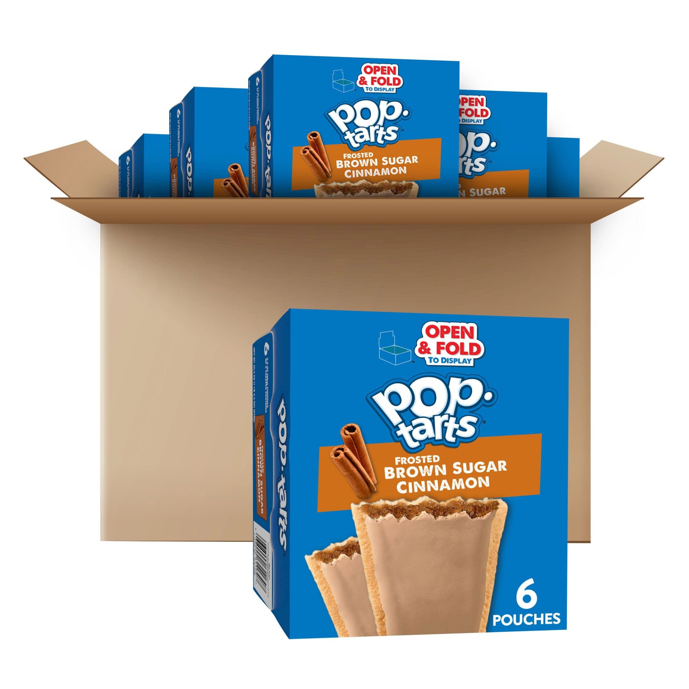 Pop-Tarts Toaster Pastries - Frosted Brown Sugar Cinnamon (12 Boxes, 144 Pastries) | Quick Breakfast, Kids Snacks & On-the-Go Treats for School, Office or Travel