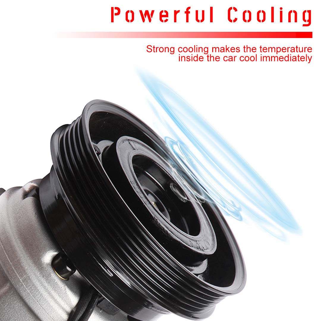 High-Performance AC Compressor Replacement for Toyota Camry 2.0L 2.2L 1987-1991 - Direct Fit Air Conditioning Compressor - Perfect for Summer Cooling & Long Road Trips