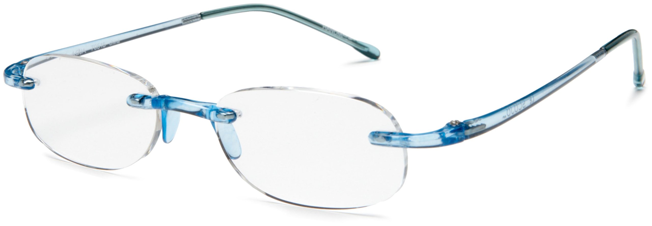Scojo Gels Rimless Reading Glasses for Men & Women - Lightweight Comfortable Eyewear for Reading, Computer Work & Crafts - Blue Light Blocking +1.00 to +3.50 Magnification