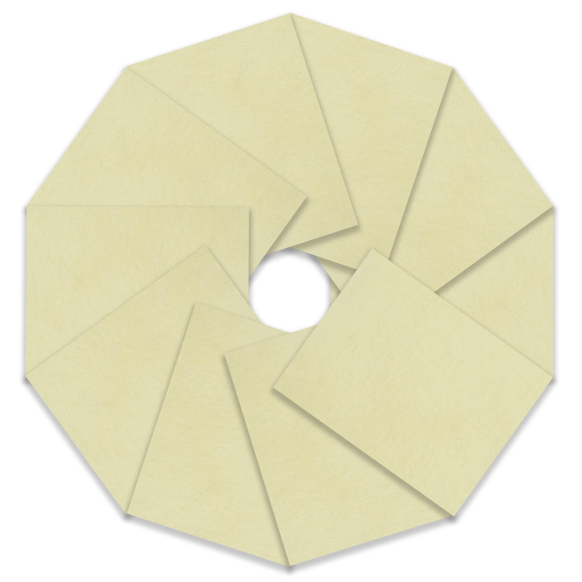 10-Pack Cream Craft Felt for DIY & Scrapbooking
