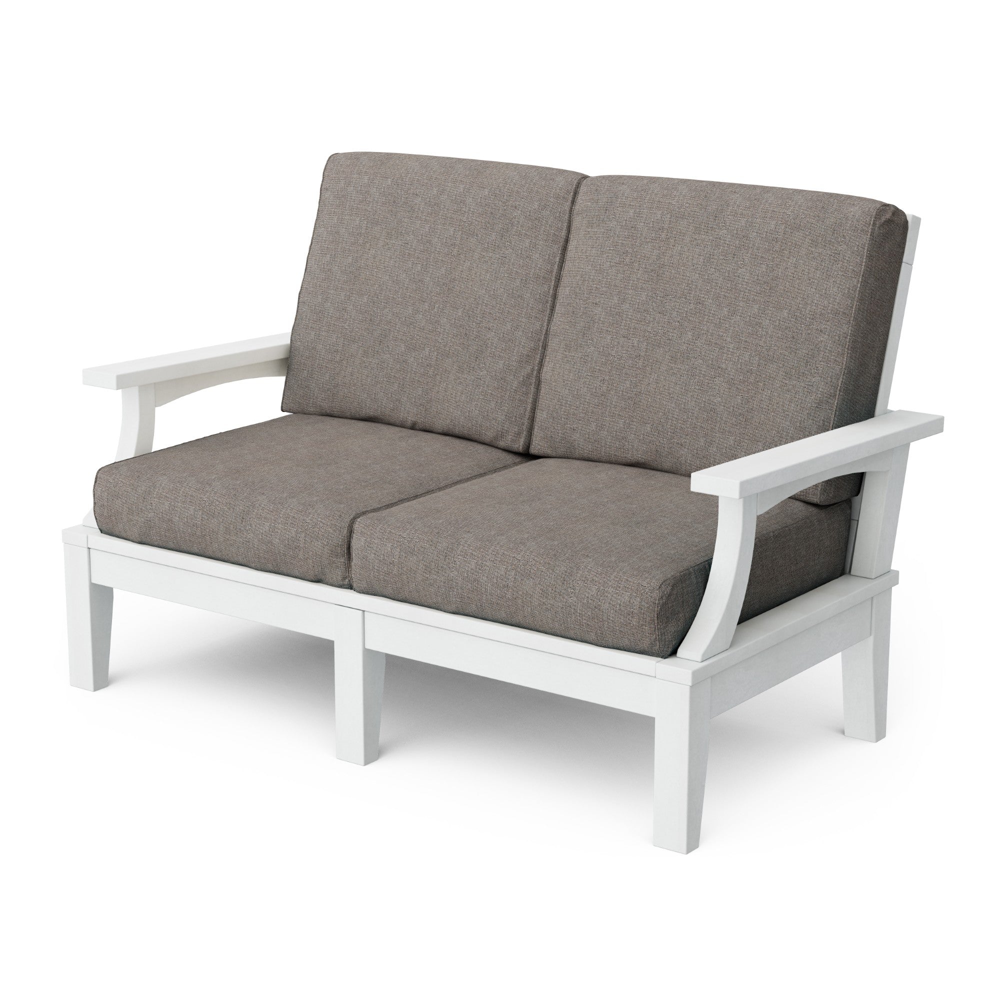 Heritage Deep Seating Love Seat Cushioned Sofa - Outdoor Patio Furniture for Garden, Poolside & Backyard Relaxation