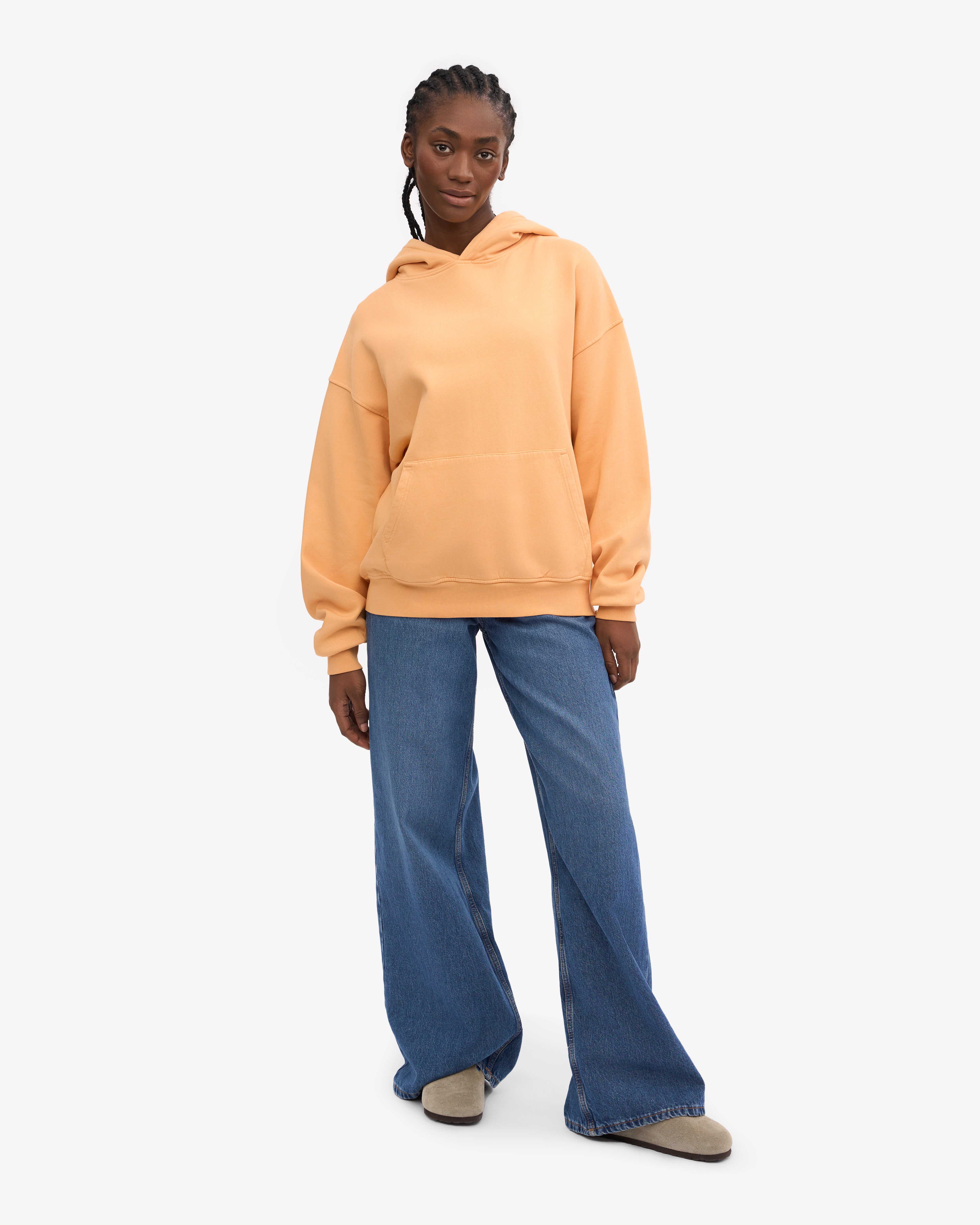 Organic Oversized Hoodie - Sandstone Orange | Soft & Cozy Pullover Sweatshirt for Men & Women | Perfect for Casual Wear, Lounge & Outdoor Activities