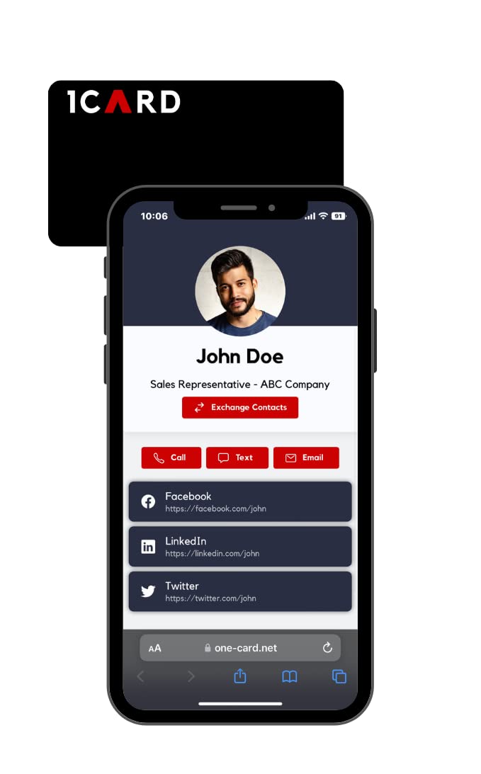 Digital Business Card - NFC Smart Card for Networking & Contact Sharing
