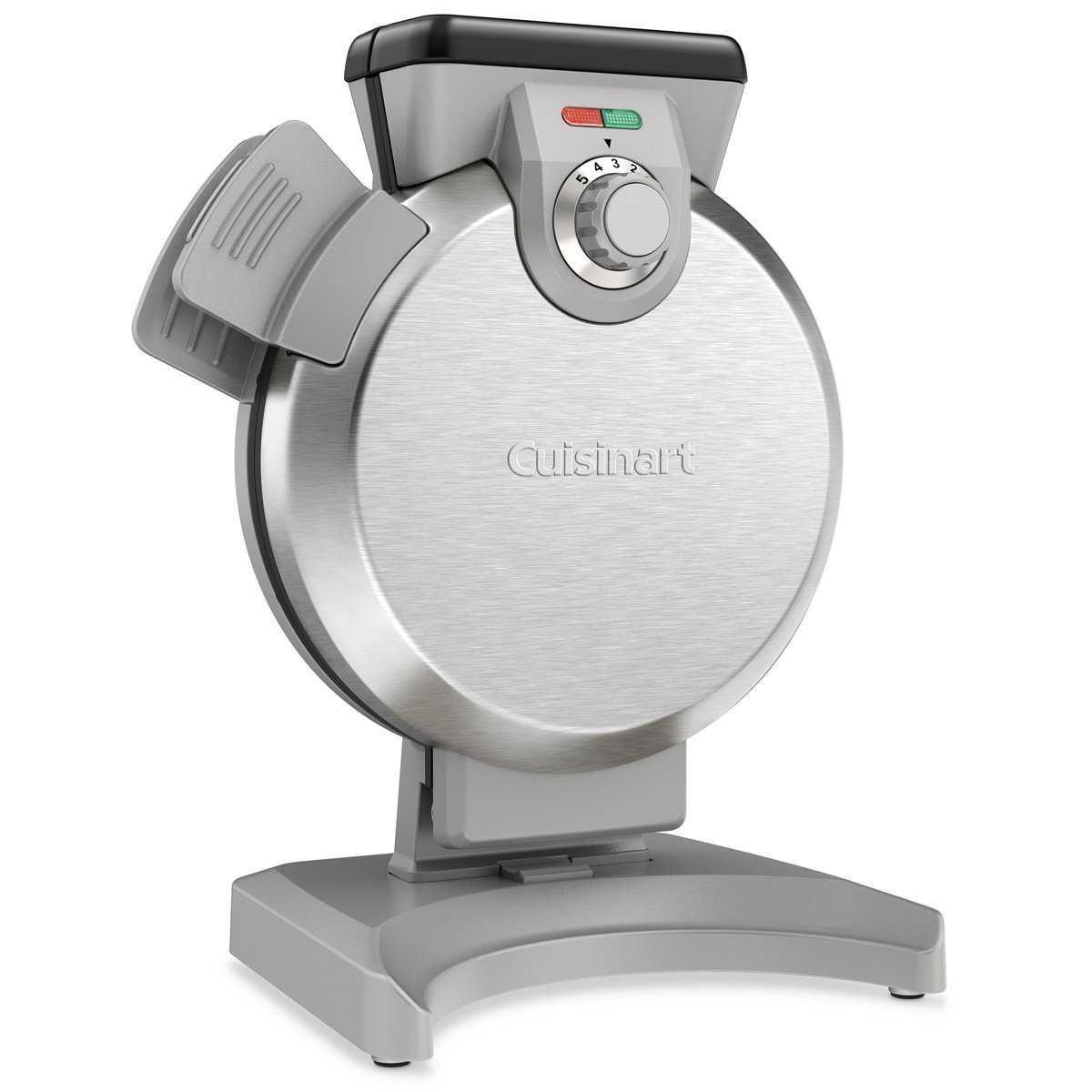 Cuisinart WAF-V100C Vertical Belgian Waffle Maker - Silver Stainless Steel Waffle Iron for Perfect Thick Waffles - Ideal for Breakfast, Brunch & Family Gatherings