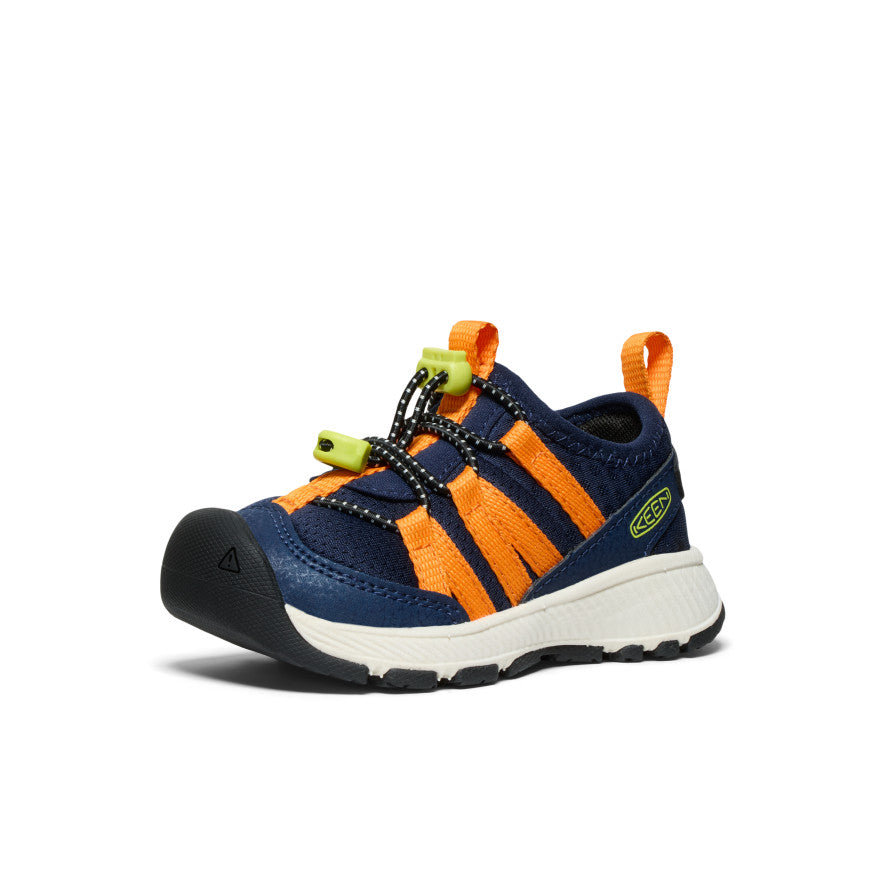 Motozoa Toddler Sneakers for Boys & Girls - Navy Blue & Bright Marigold Colors | Comfortable Kids Shoes for Playground, School & Everyday Wear