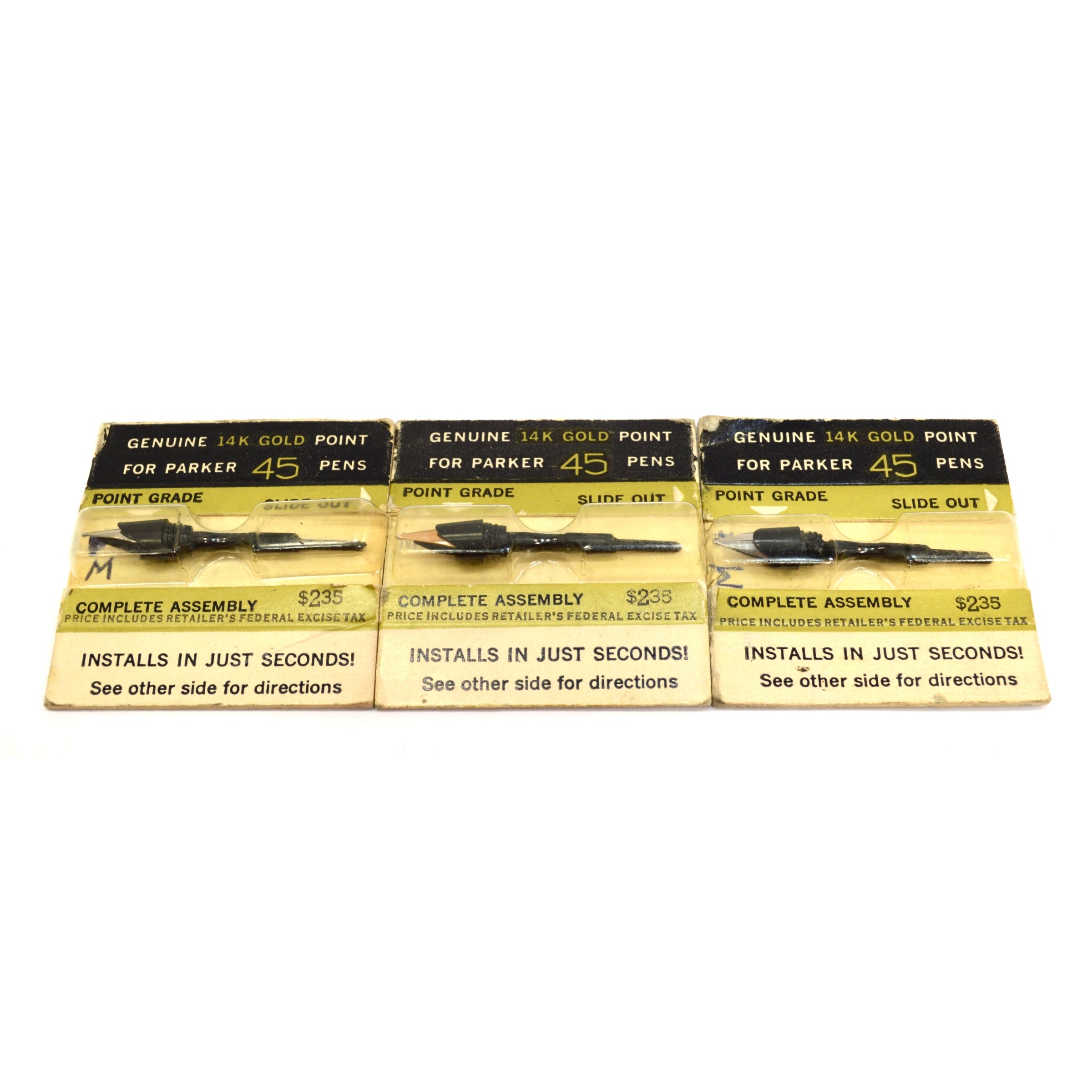 Vintage Parker Fountain Pen Nibs - Premium Replacement Nibs for Parker Pens - Perfect for Calligraphy, Letter Writing & Collecting