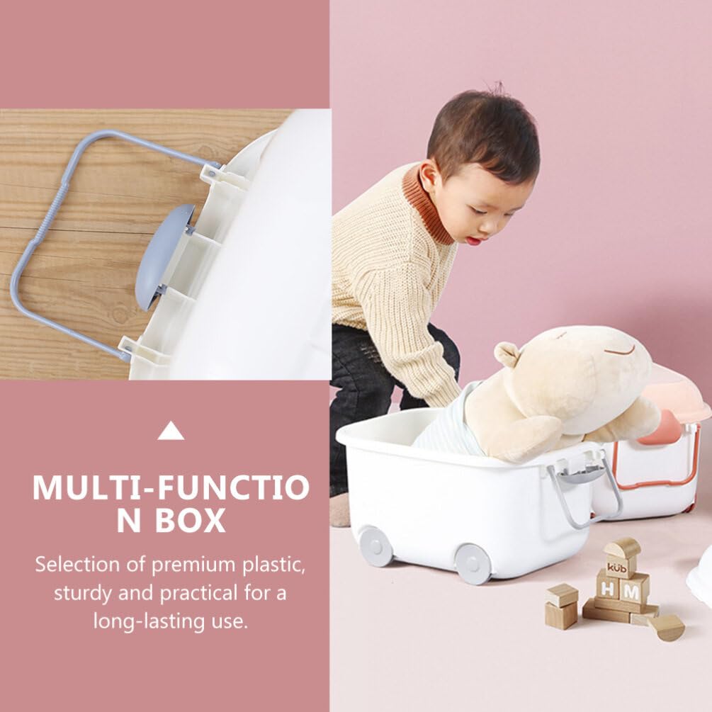 Cabilock Plastic Storage Bins with Lids - Organizer for Closet, Office & Playroom