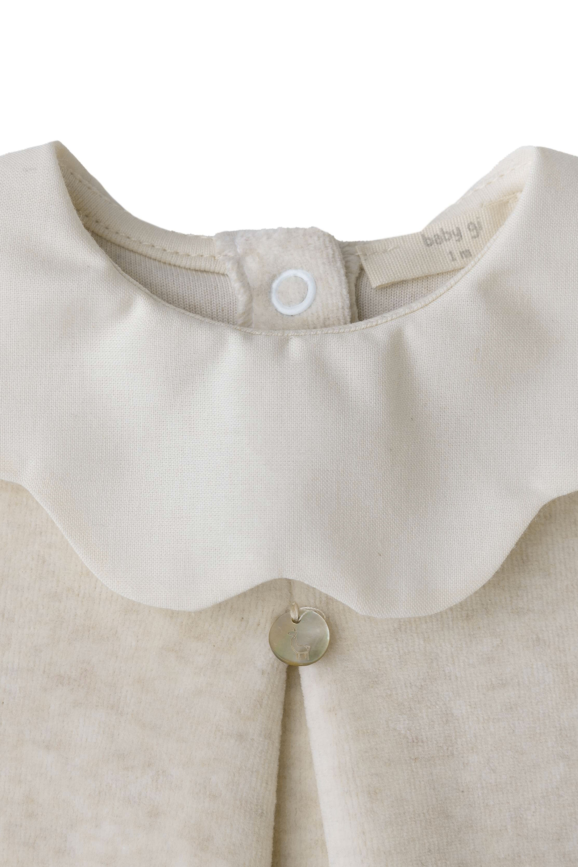 True Scalloped Collar Velour Sleepsuit for Women - Soft & Cozy Winter Pajama Set - Perfect for Christmas, Lounge Wear & Bedtime Comfort