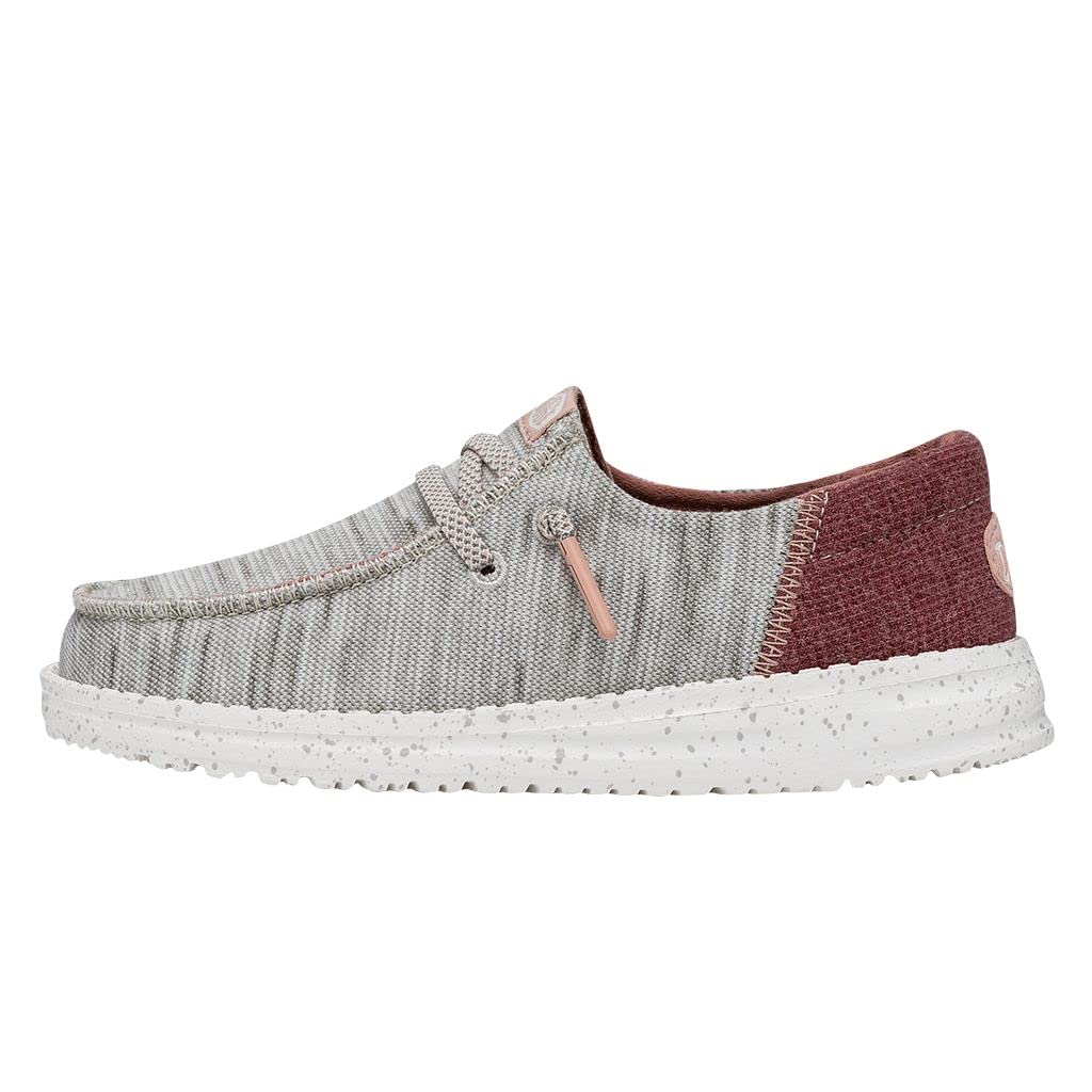 Hey Dude Wendy Youth Jersey Shoes - Lightweight & Comfortable Sneakers for Girls - Perfect for School, Play & Everyday Wear