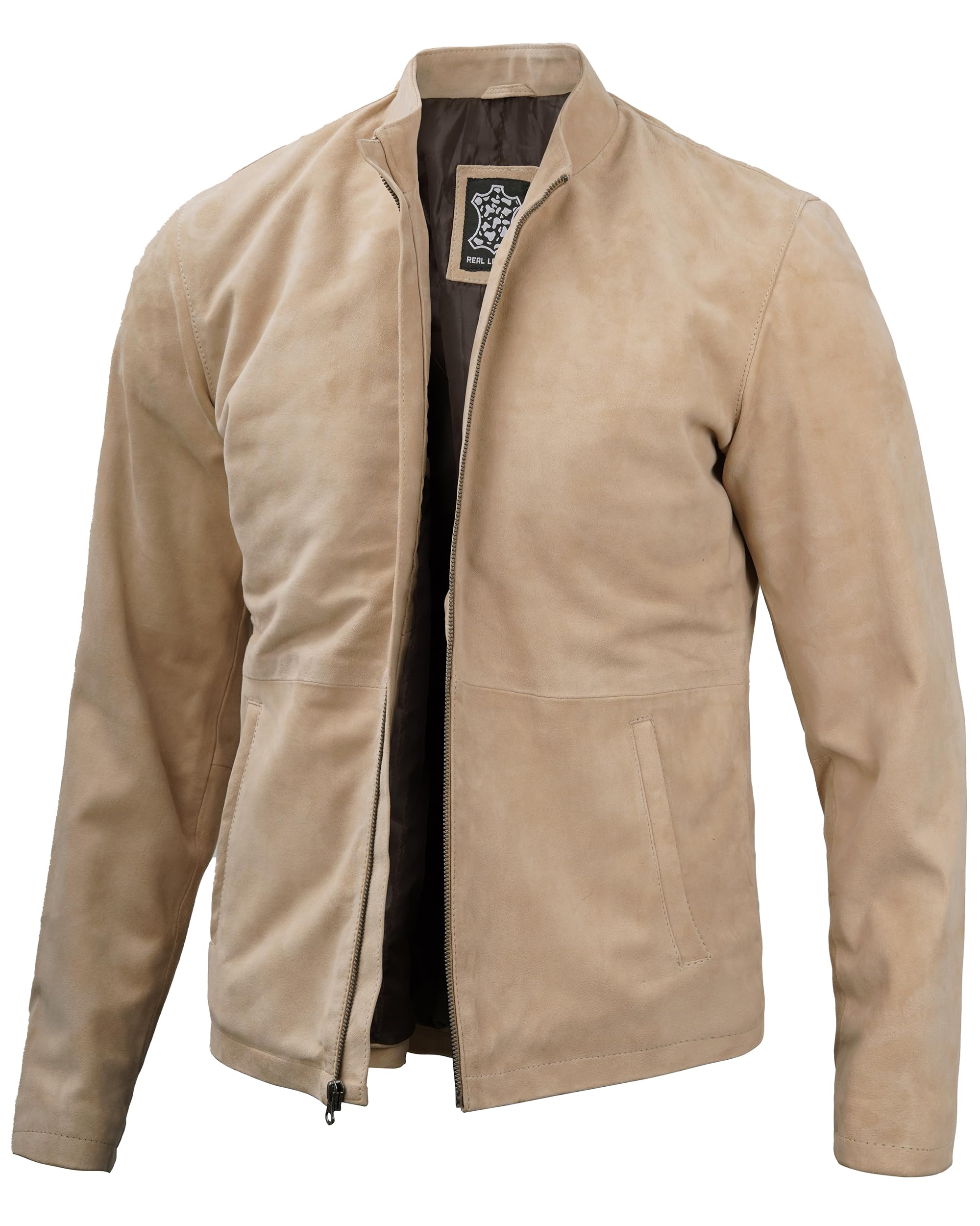 Blingsoul Men's Brown Suede Jacket & Black Lambskin Leather Jacket - Premium Real Leather Coats for Men | Casual Wear, Date Night, Fall & Winter Fashion