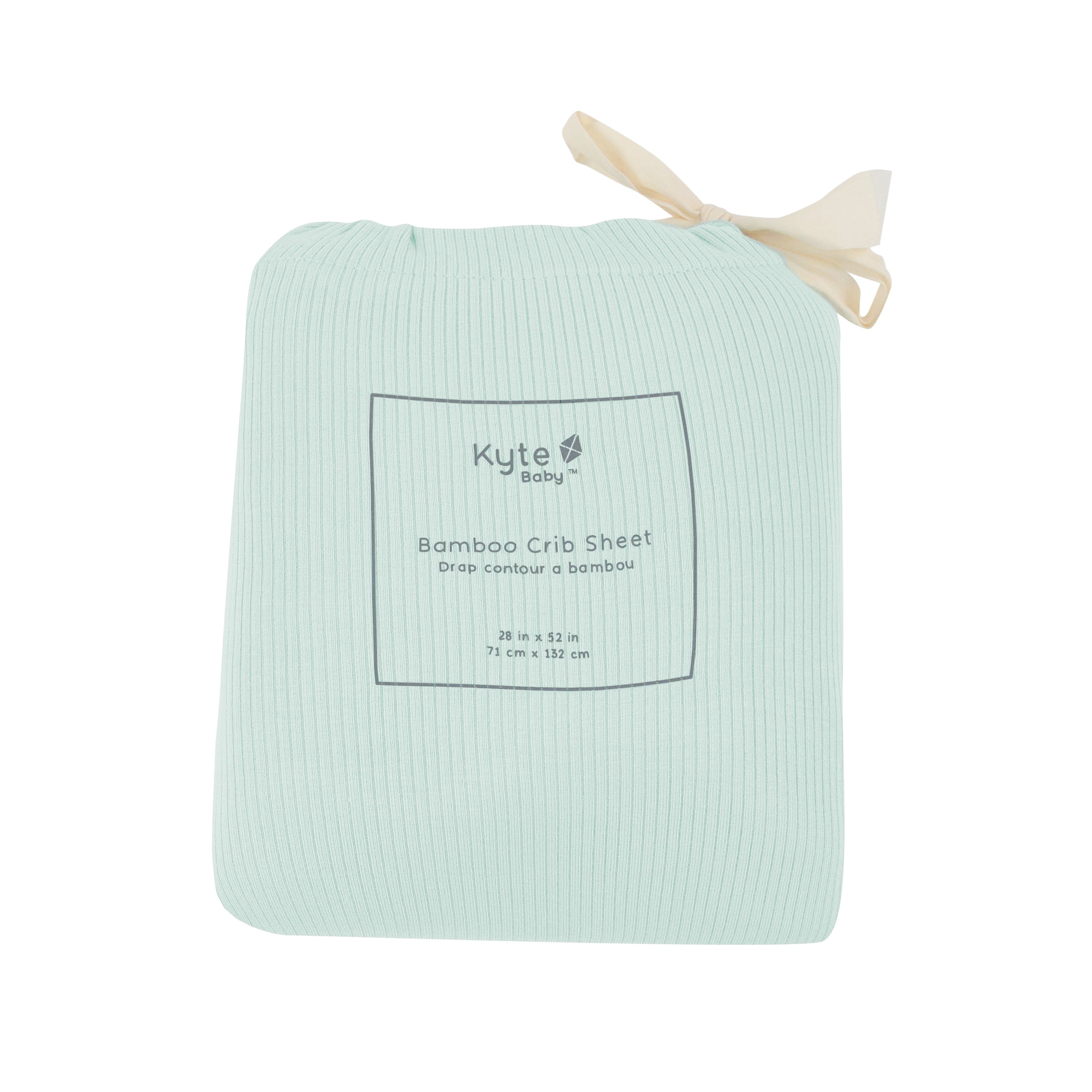 Soft Organic Cotton Ribbed Crib Sheet in Sage Green - Breathable & Hypoallergenic Baby Bedding for Nursery, Crib, and Toddler Bed - Perfect for Newborns, Infants & Kids