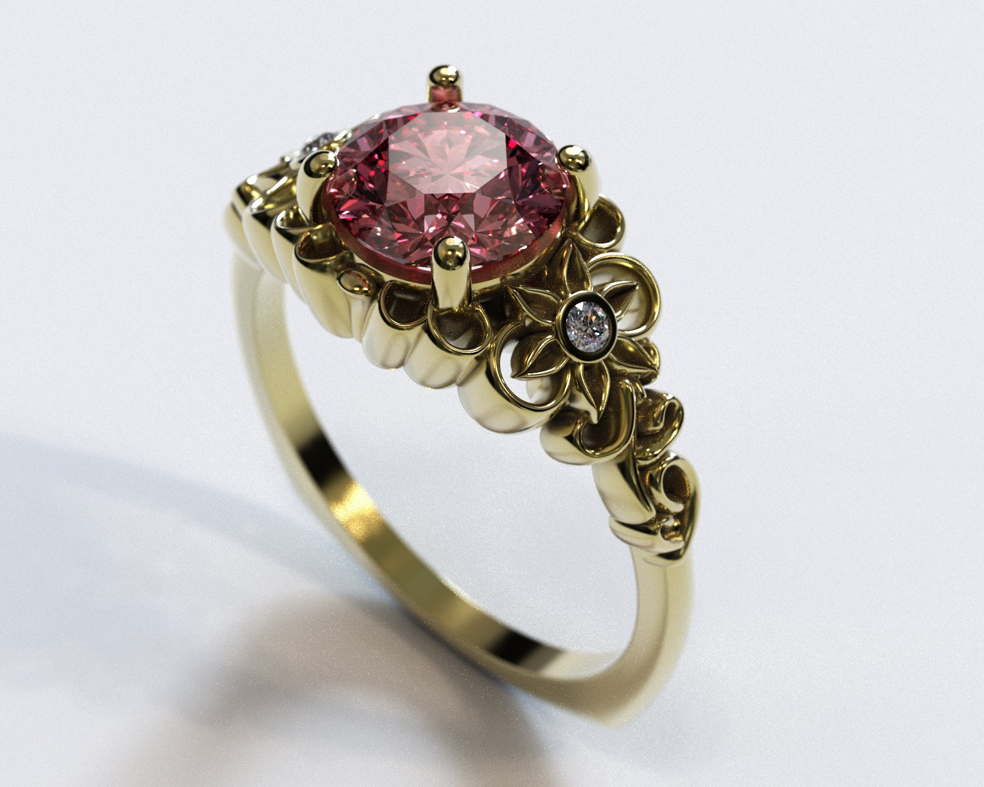 Morganite Flower Engagement Ring - Elegant Pink Gemstone Wedding Band for Women | Perfect for Proposals, Anniversaries & Romantic Occasions