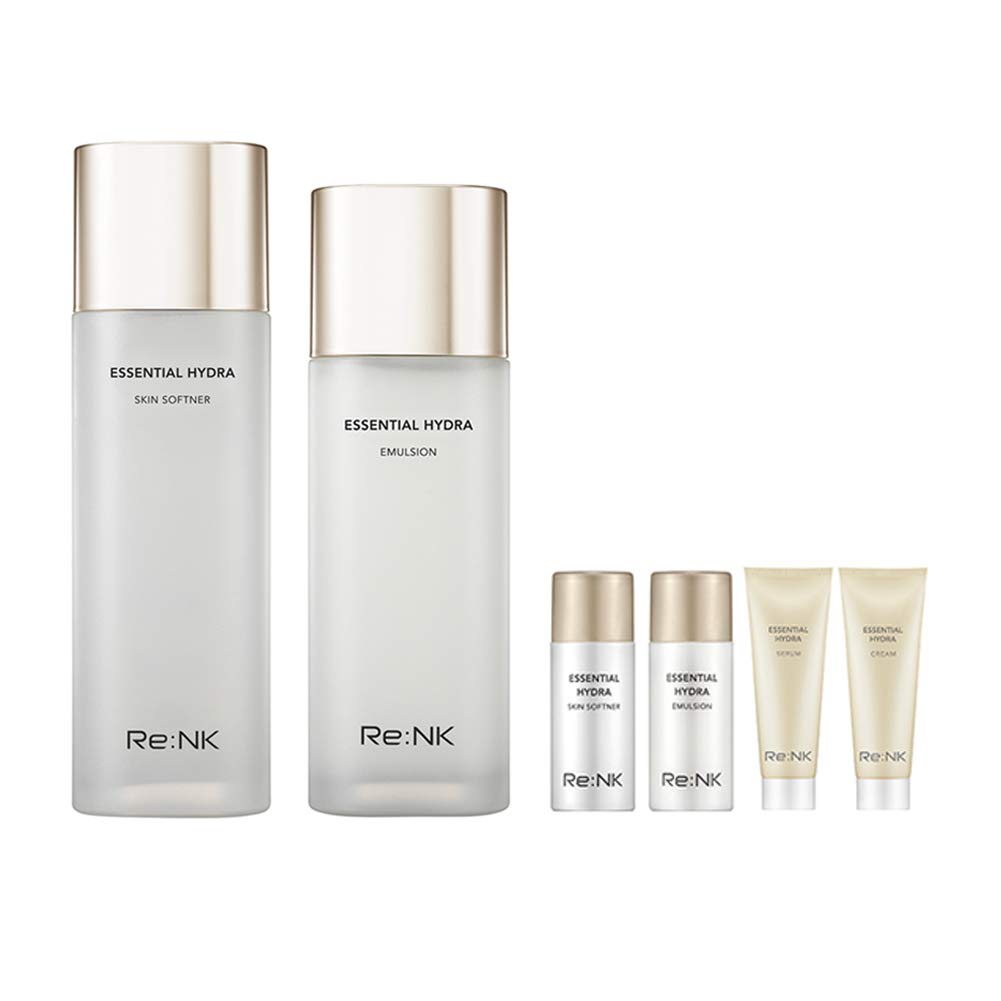 Re:NK Essential Hydra Skin Care Set - Hydrating Facial Moisturizer & Serum for Dry Skin | Daily Skincare Routine for Glowing Complexion
