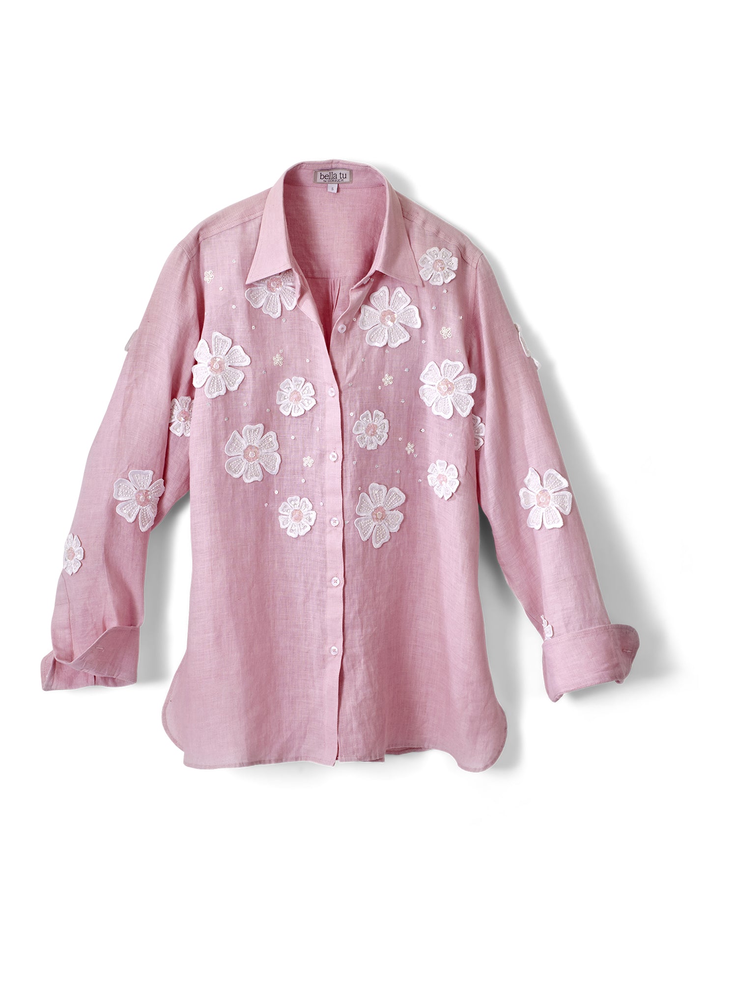 Emily Fleur Linen Shirt for Women | Breathable Summer Blouse | Casual Office & Beach Wear