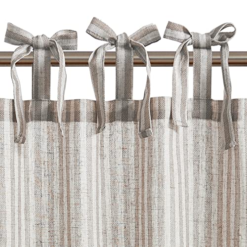 Tie Top Striped Taupe