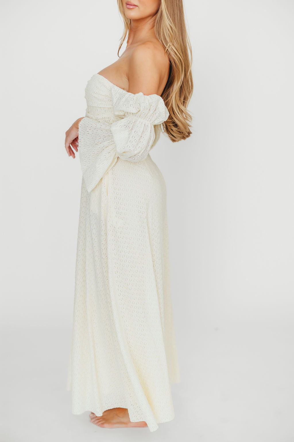 Corrine Tiered Sleeve Maxi Dress with Pockets in Butter Yellow - Bump Friendly Maternity Dress for Women | Perfect for Baby Showers, Beach Vacations & Summer Weddings