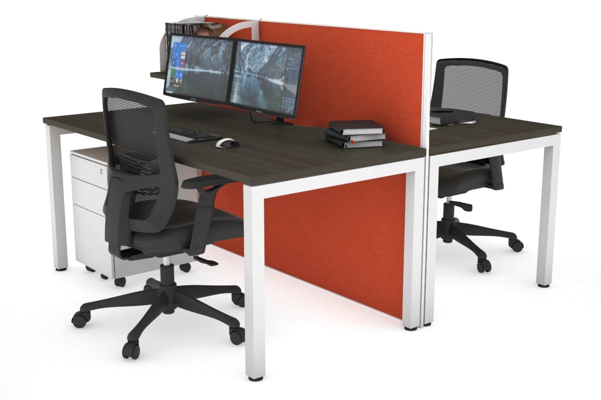 Horizon Quadro 2-Person Office Workstation Bench with Square Legs - 47