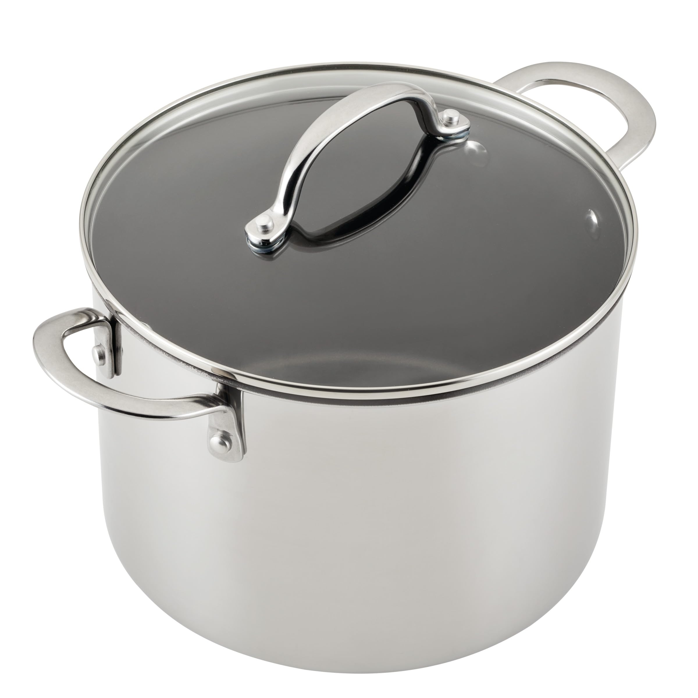 Farberware Millennium 10-Piece Stainless Steel Nonstick Cookware Set - Pots & Pans for Cooking, Frying & Sauteing - Dishwasher Safe Kitchen Essentials for Home Chefs