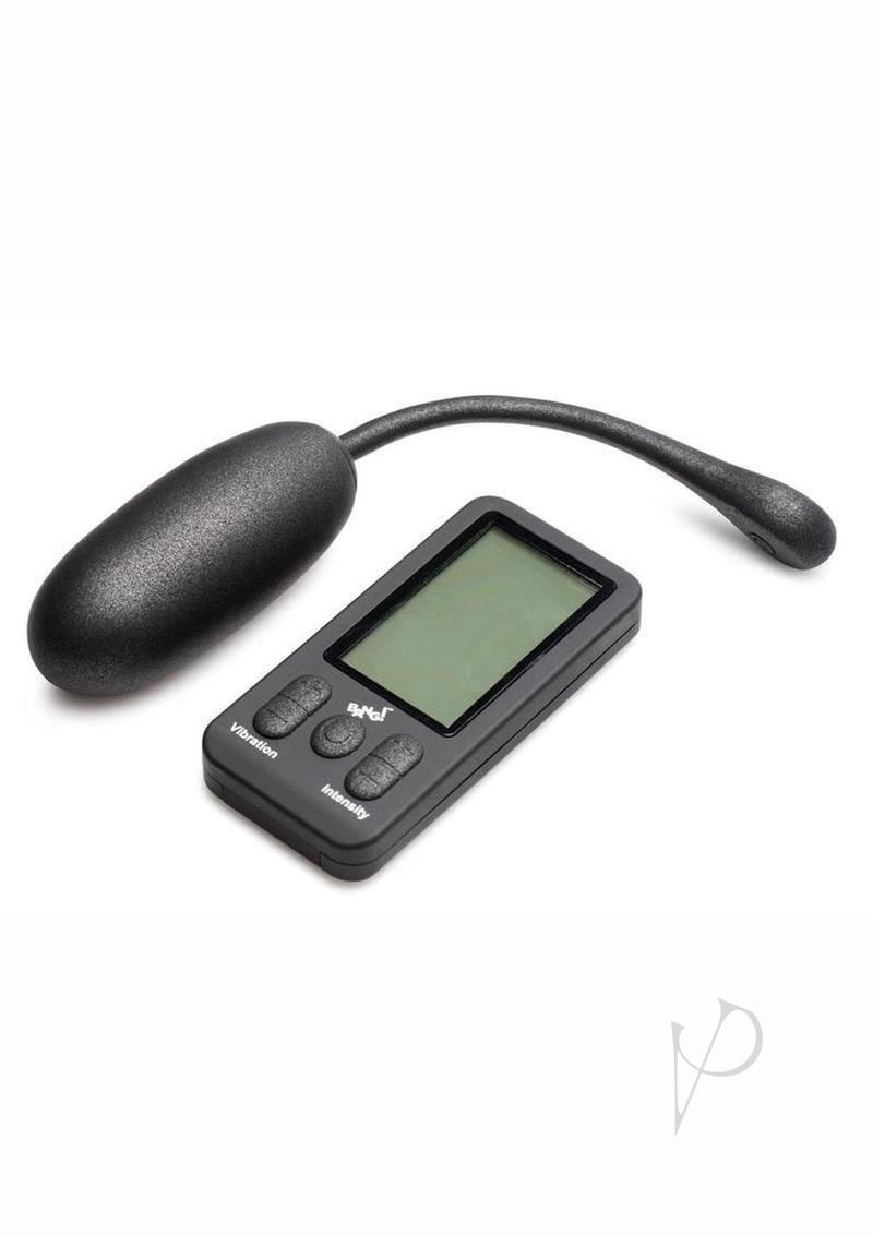 25x Rechargeable Silicone Plush Egg with Remote Control - Black - Perfect for Couples, Long Distance Relationships & Romantic Gifts