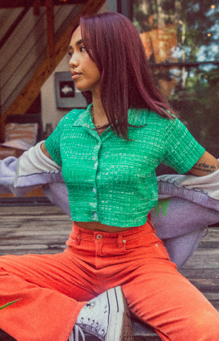Beth Knit Polo Shirt for Women - Soft Cotton Green Casual Top for Work & Outings | Perfect for Office, Dates & Weekend Wear