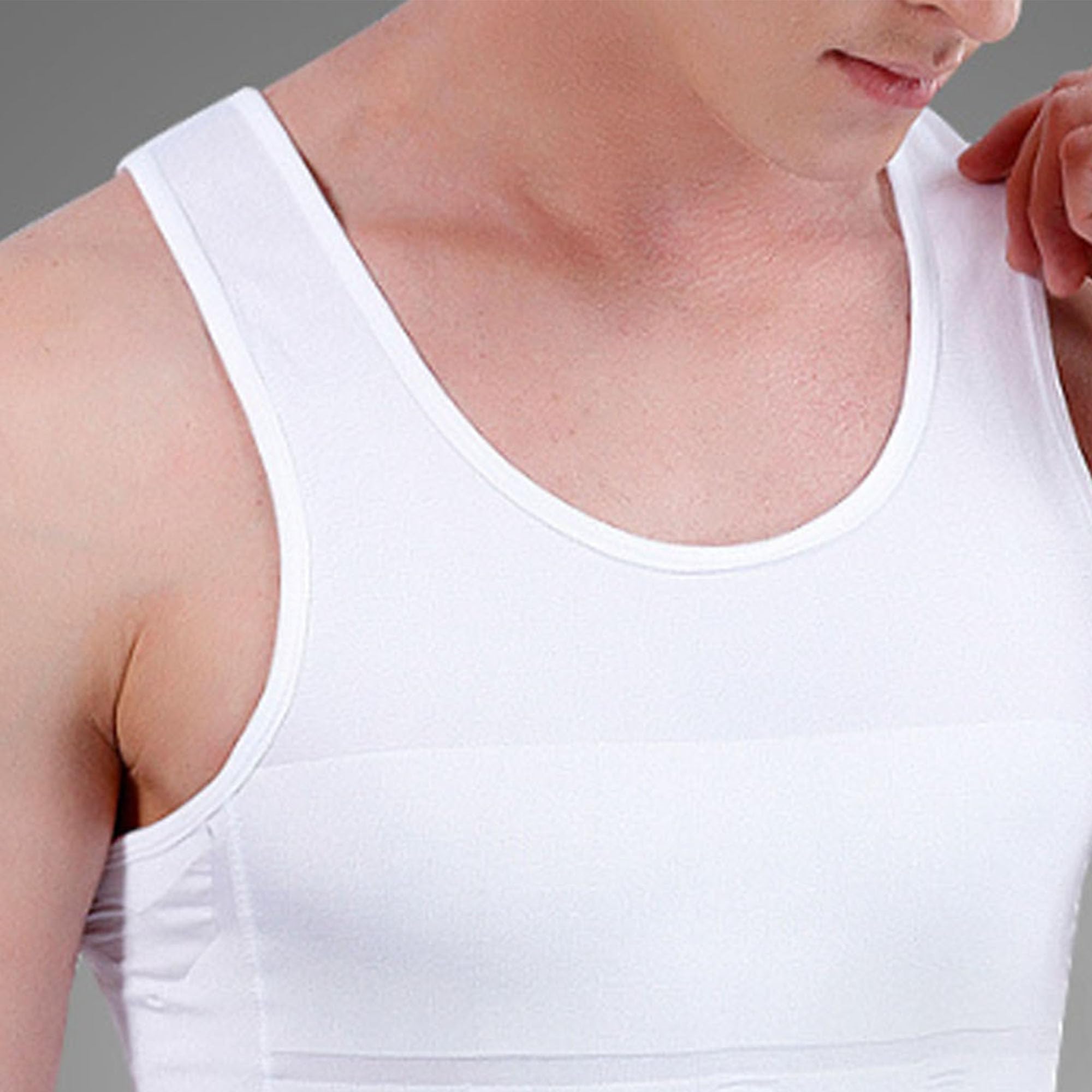 QOAAIE 5 Pack Men's Slimming Compression Shirts - Body Shaper Vest, Tummy Control Shapewear Undershirt & Tank Tops for Workout, Weight Loss & Everyday Comfort
