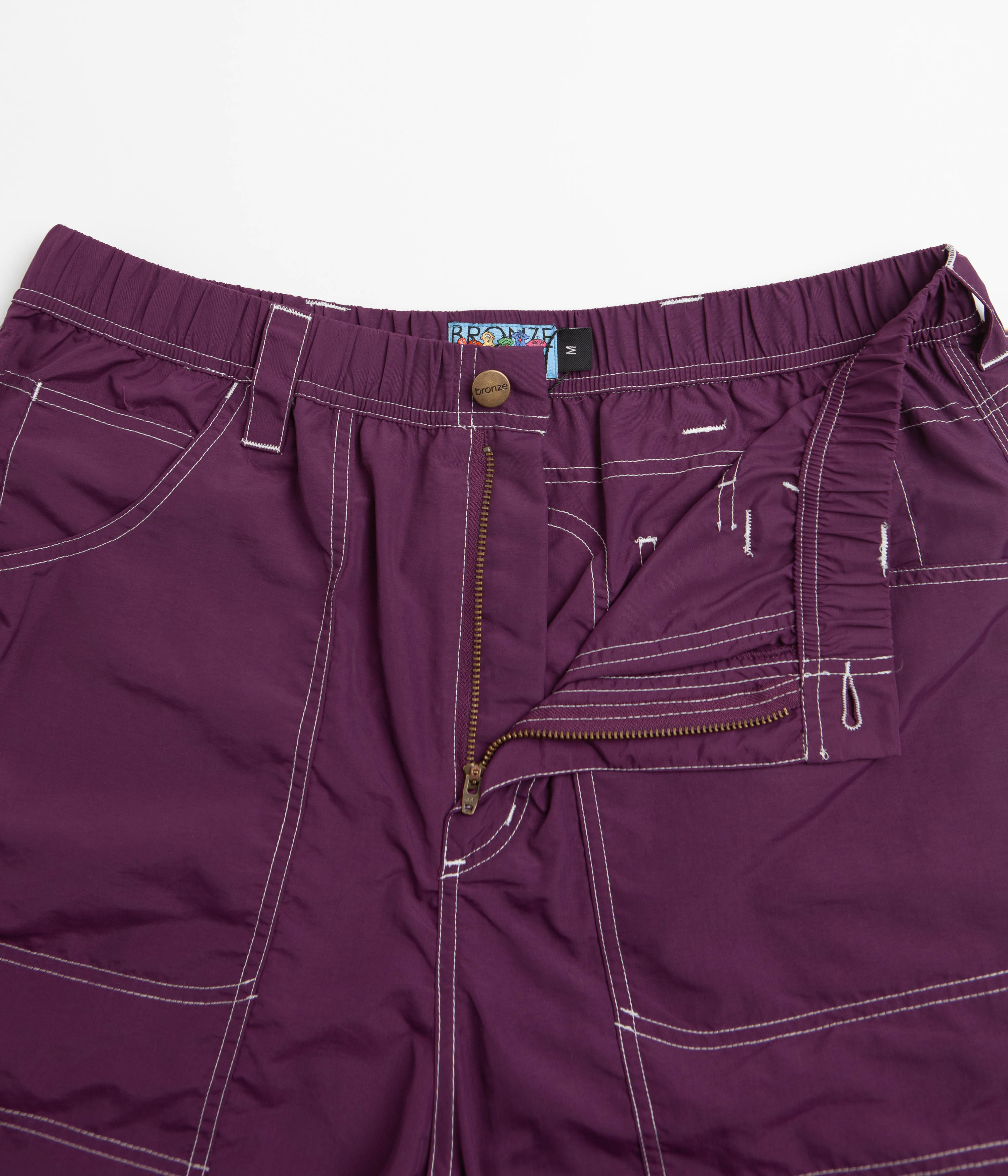 Bronze 56K Double Knee Work Shorts in Eggplant Purple - Durable Men's Cargo Shorts for Construction, Hiking & Outdoor Activities