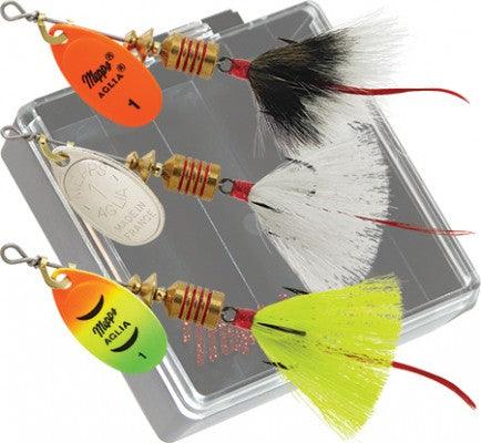Mepps Trout Pocket Pac #1 Aglia Dressed Inline Spinners - Premium Fishing Lures for Trout, Bass & Panfish - Perfect for Streams, Rivers & Lakes