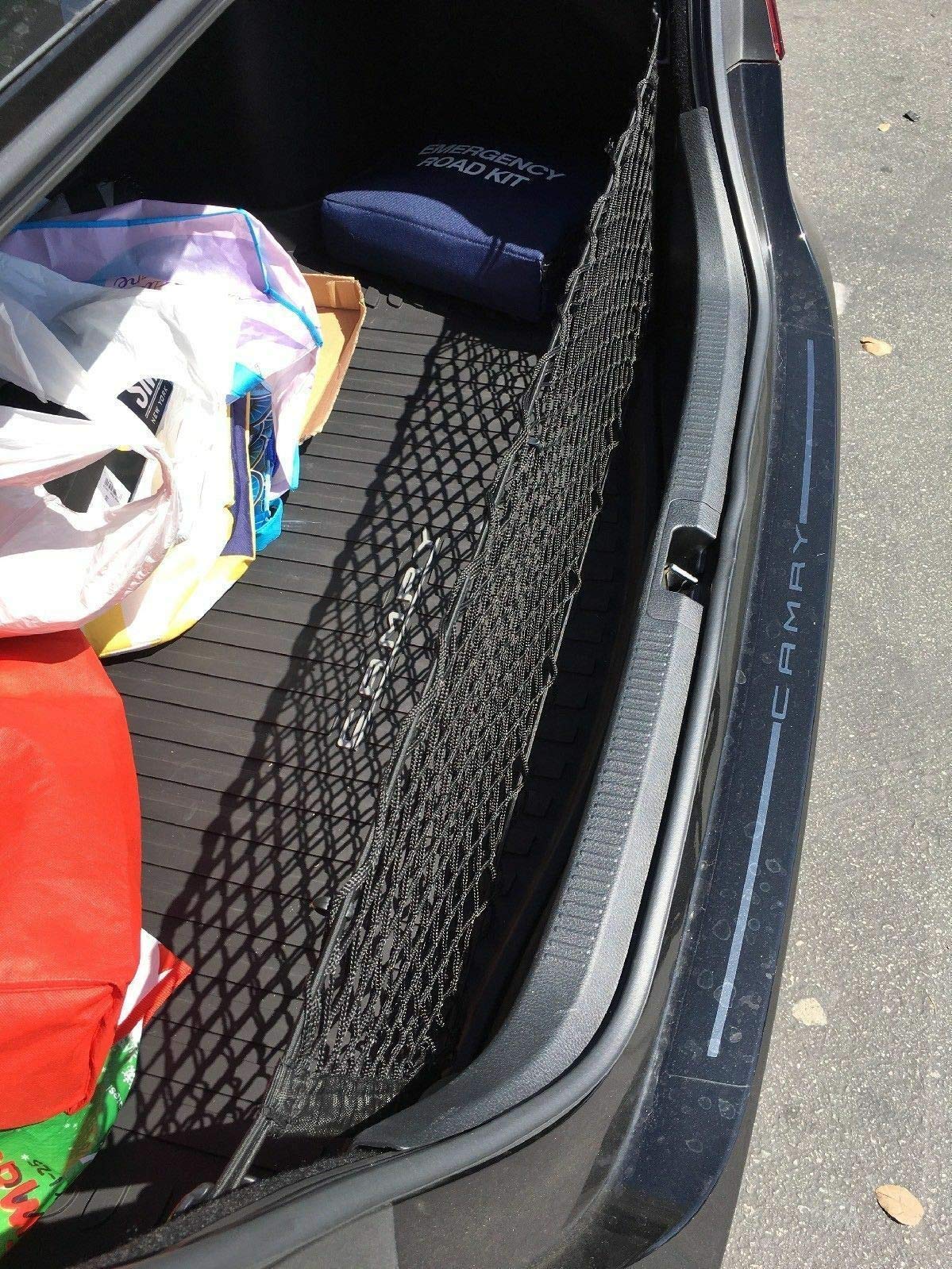 Premium Mesh Rear Trunk Organizer Cargo Net for TOYOTA CAMRY 2018-2025 – Envelope Style Car Storage for Sedan – Heavy Duty Vehicle Carrier Accessory – Perfect for Groceries, Luggage & Travel Essentials