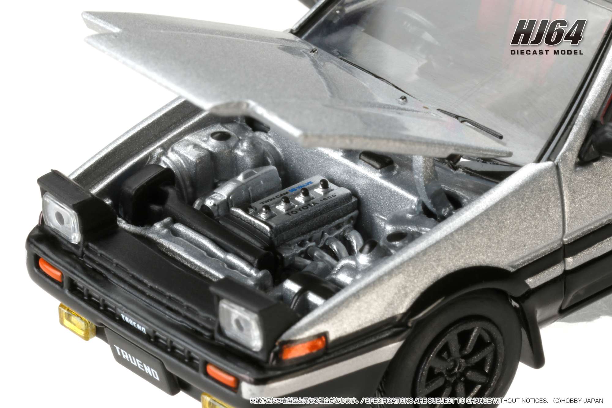 1:64 Scale Toyota Sprinter Trueno GT Apex (AE86) White & Black Custom Diecast Model Car - Collectible Hobby Japan Import for Display & Racing Simulation