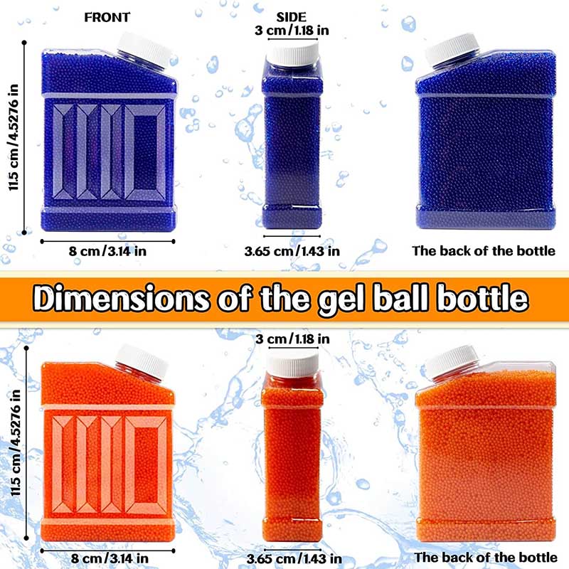 7-8mm Gel Splatter Ball Blaster Refill Ammo - 80,000 PCS (Blue & Orange) for Outdoor Water Games, Team Battles, and Summer Fun Activities