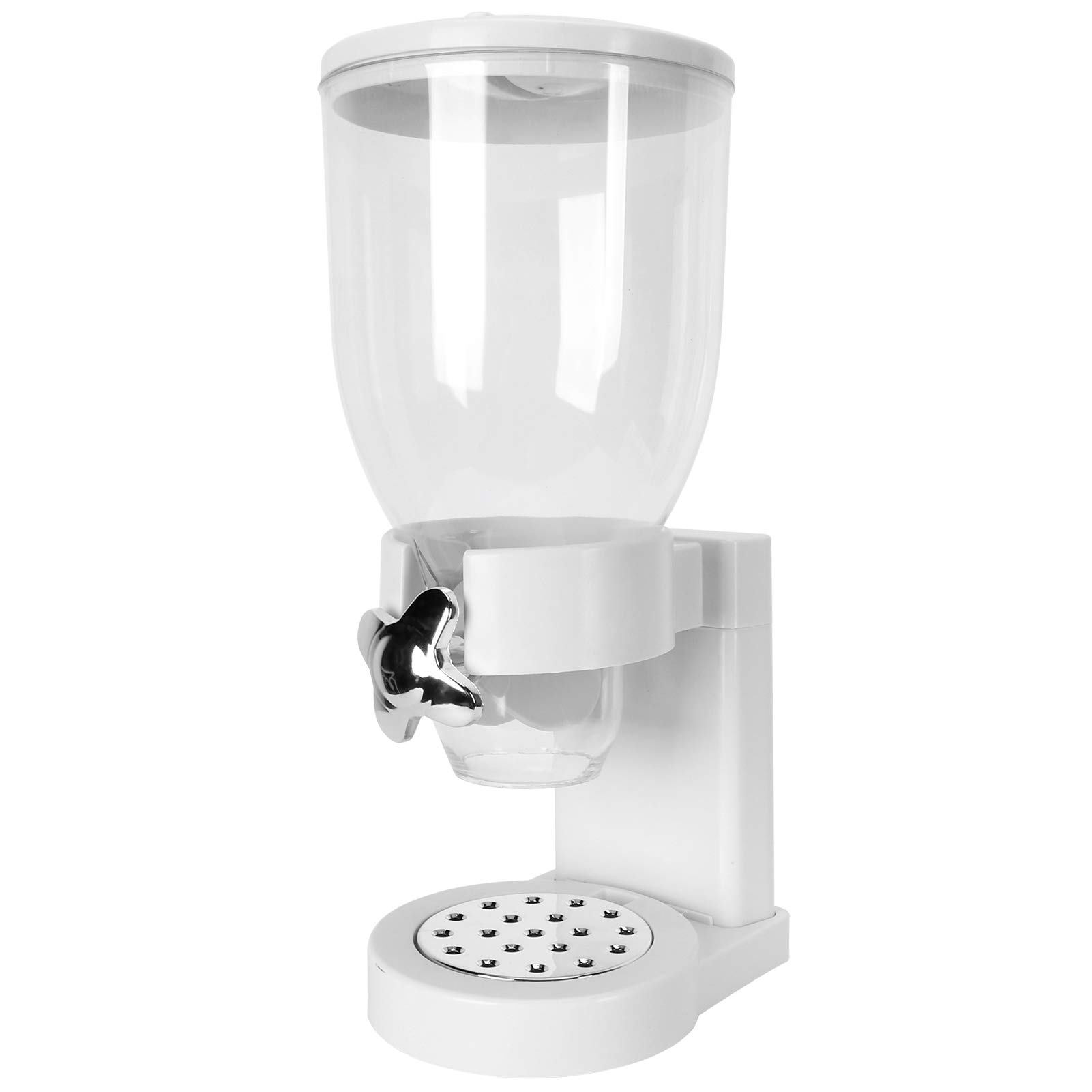 5L Multi-Function Grain Dispenser - Airtight Dry Food Storage Container for Cereal, Rice, Flour & Sugar | Perfect for Kitchen Pantry Organization & Bulk Food Storage (White)