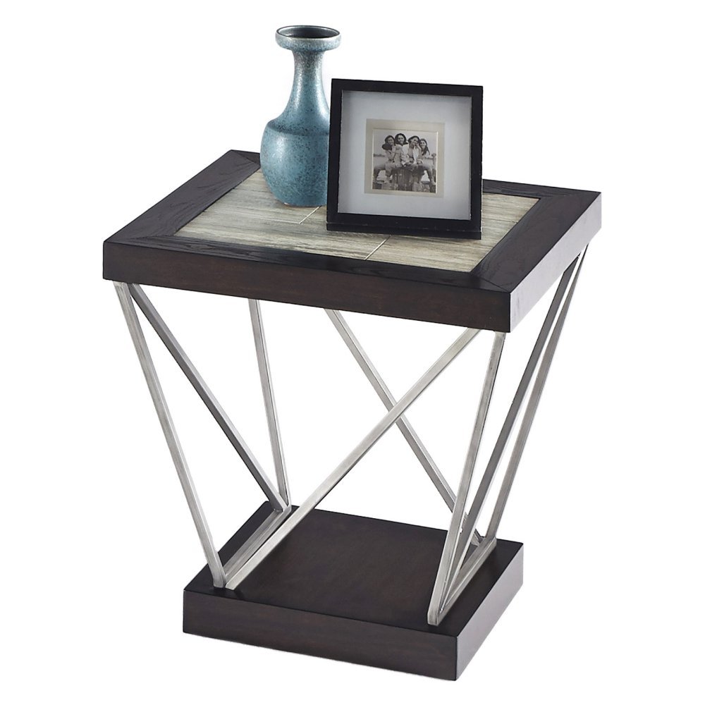 Progressive Furniture East Bay Rectangular End Table - Modern Black Side Table for Living Room, Bedroom & Office | Nightstand, Sofa Table & Home Decor Accent