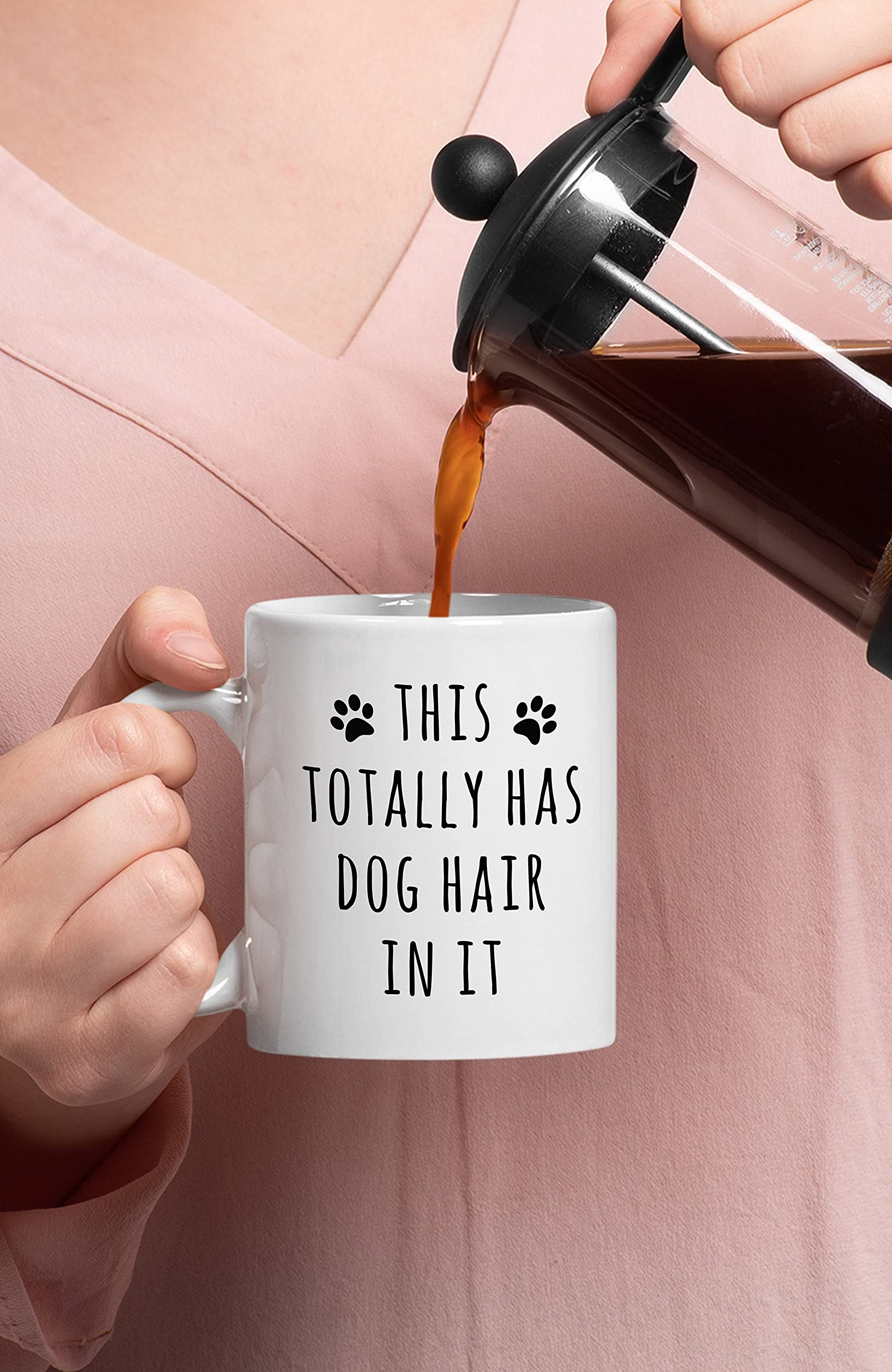 Funny Dog Hair Coffee Mug - 11oz Ceramic Cup for Dog Lovers | Perfect Gift for Dog Moms & Dads | Great for Coffee, Tea & Hot Drinks at Home or Office
