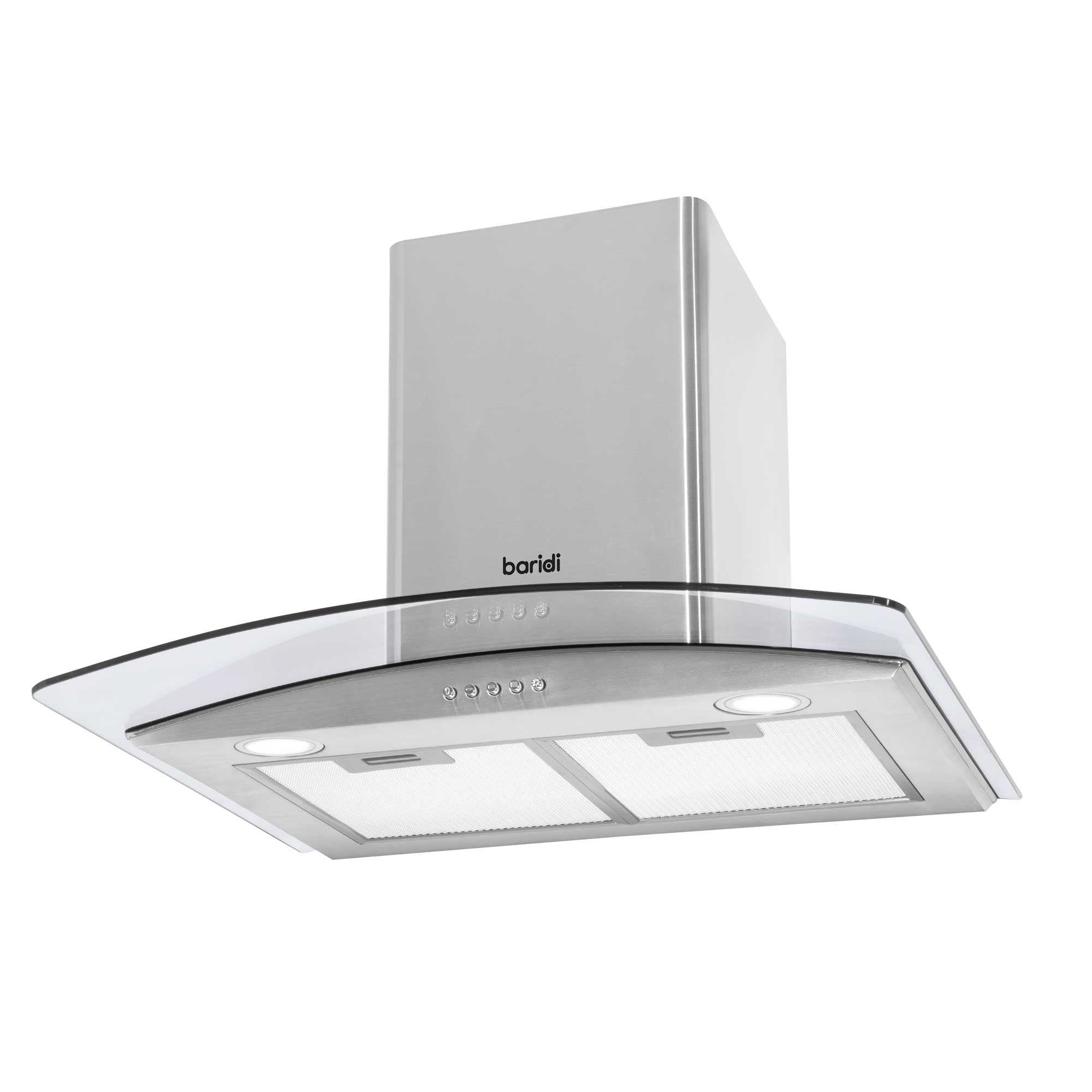 Baridi 4 Zone Ceramic Hob with 5 Function Fan Assisted Oven & Curved Glass Cooker Hood Bundle - DH187 | Premium Kitchen Appliance Set for Modern Homes | Perfect for Baking, Roasting & Cooking Family Meals