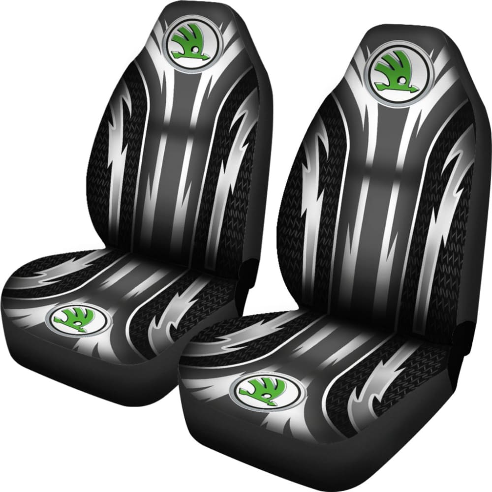 Premium 2-Piece Front Skoda Seat Covers - Grey (Part# 144627) | Universal Fit for Skoda Models | Perfect for Car Protection & Interior Upgrade