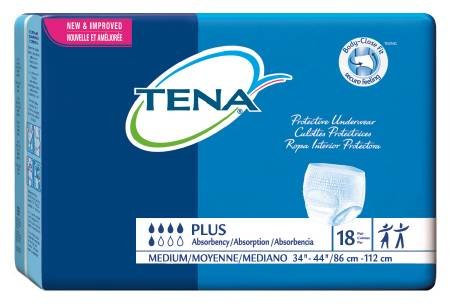 Tena Pull On Medium Disposable Incontinence Underwear - Super Absorbency (72 Count) | Ideal for Active Adults with Light to Moderate Bladder Leakage