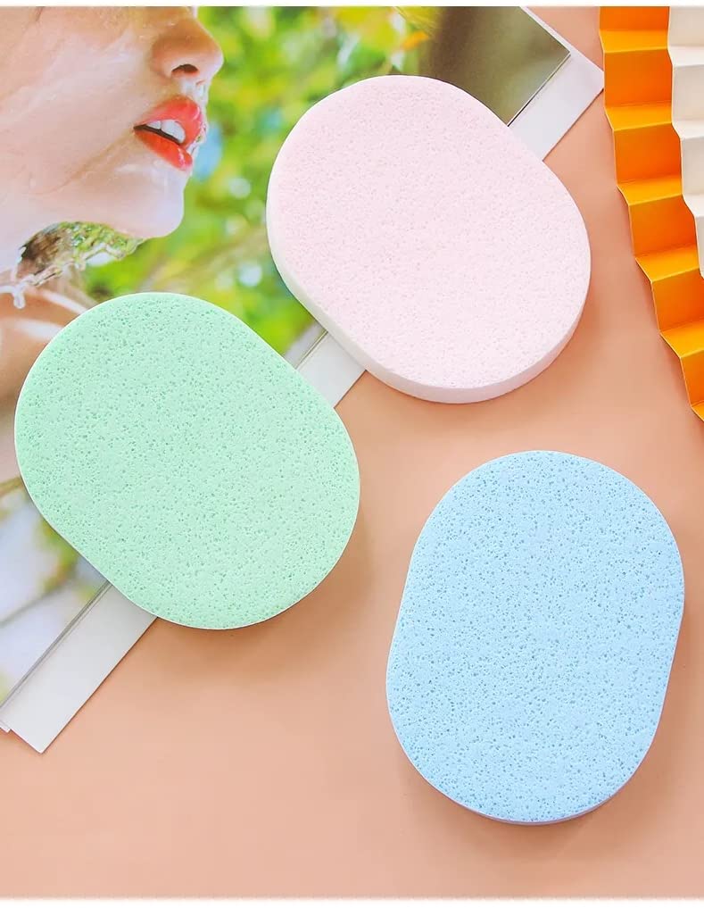 Osceola Reusable Makeup Remover Pads Set - 2pcs Eco-Friendly Facial Cleansing Sponges for Eye & Face Makeup Removal | Gentle Washable Cosmetic Pads for Daily Skincare, Spa & Travel