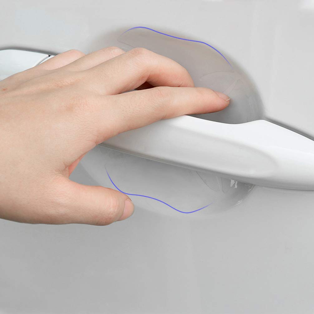 8pcs Car Door Handle Protector Set - Scratch Resistant Vinyl Film Stickers for Car Exterior Protection - Perfect for SUVs, Sedans & Trucks to Prevent Door Handle Scratches & Wear