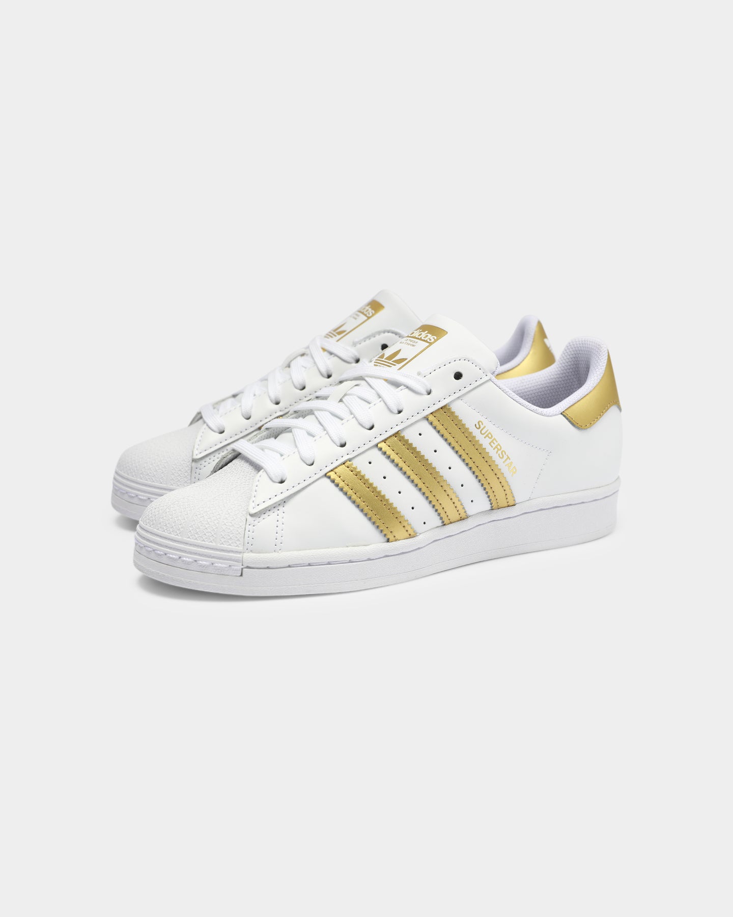Adidas Women's Superstar Sneakers White/Gold - Classic Casual Shoes for Women | Perfect for Everyday Wear, Gym & Street Style
