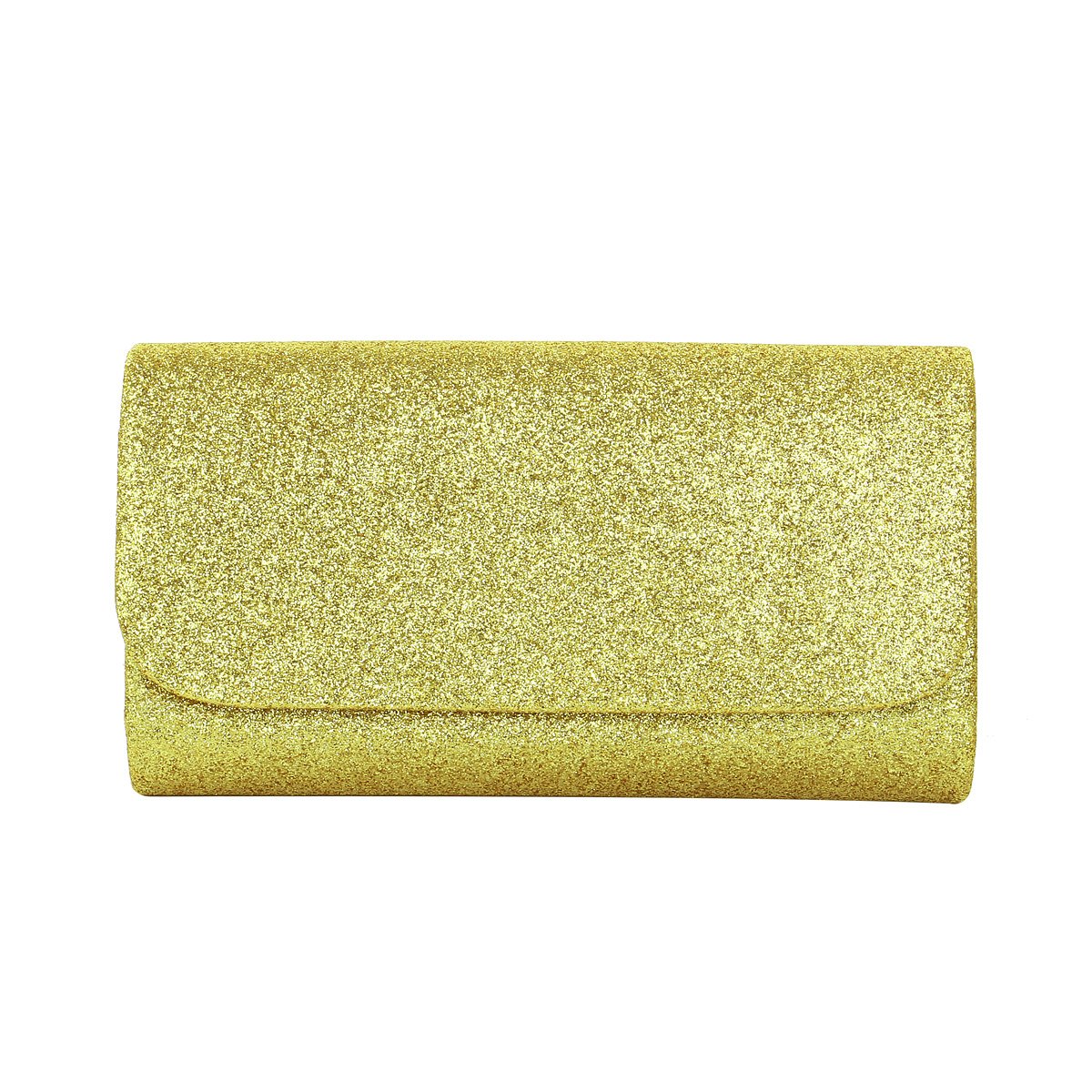 Luxury Small Metallic Glitter Flap Clutch Evening Bag for Women - Elegant Party Handbag for Weddings, Prom, Cocktail Events & Night Out
