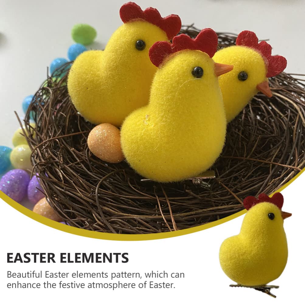 Yellow Chick Hair Clips - 12Pcs Cute Easter Alligator Barrette Hairpins for Girls, Women | Easter Party Favors, Spring Hair Accessories, Gift Fillers